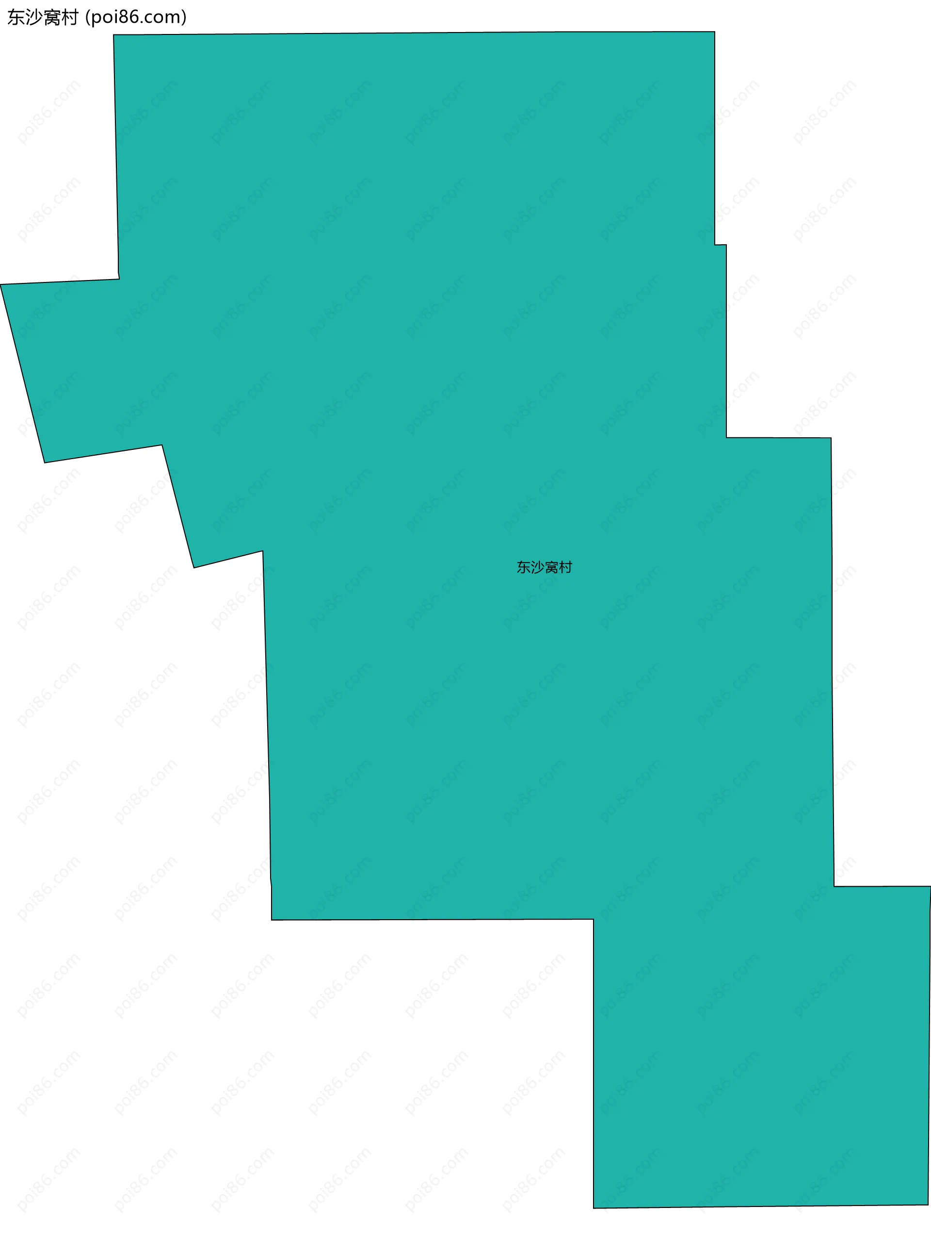 东沙窝村边界地图