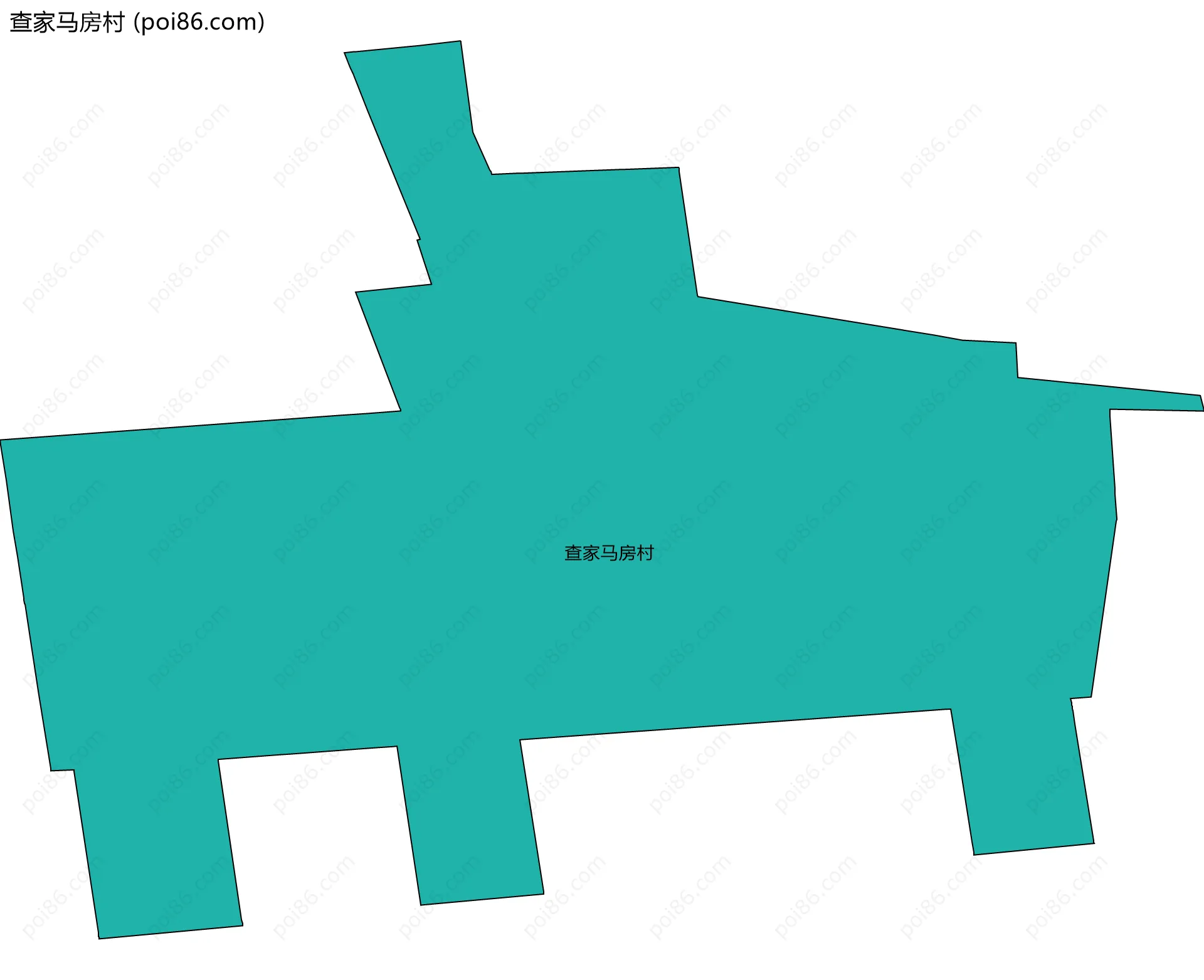 查家马房村边界地图