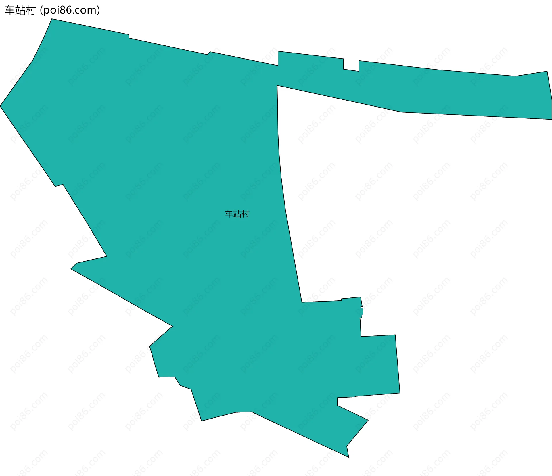 车站村边界地图