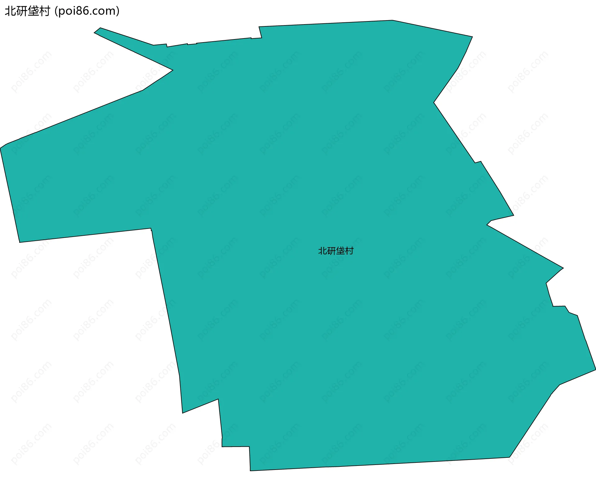 北研垡村边界地图