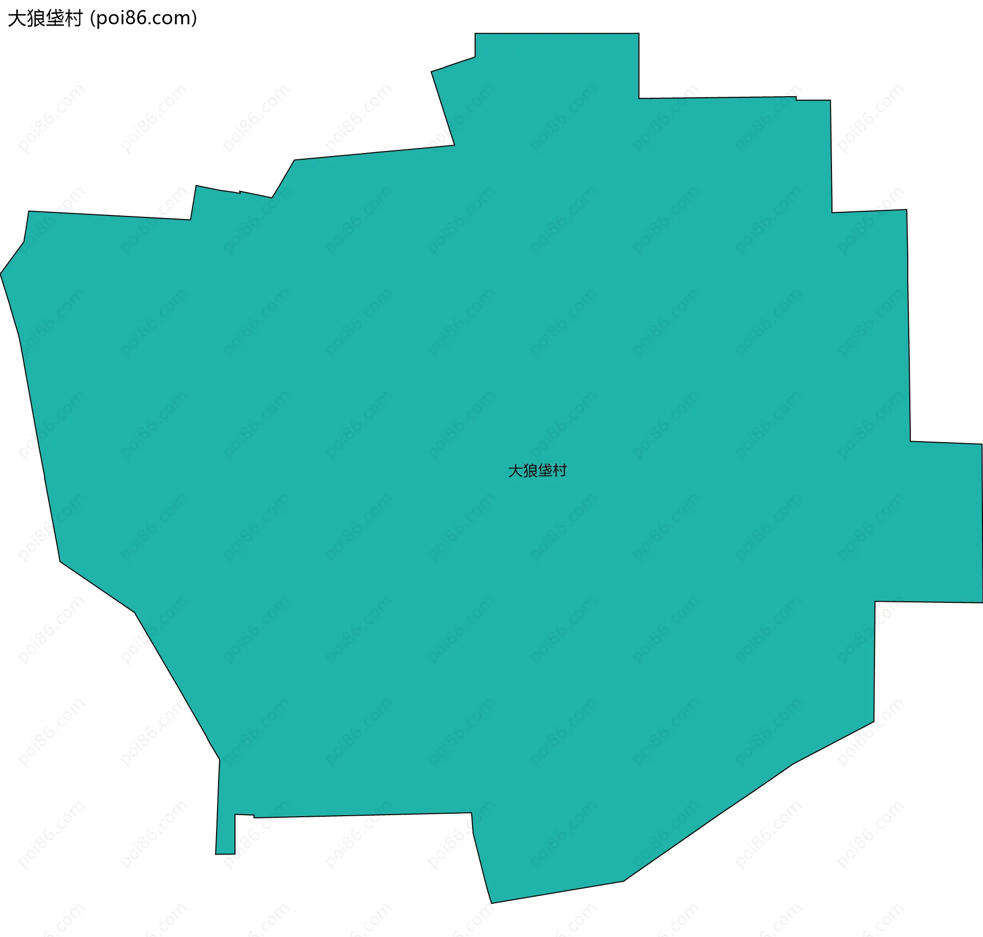 大狼垡村边界地图