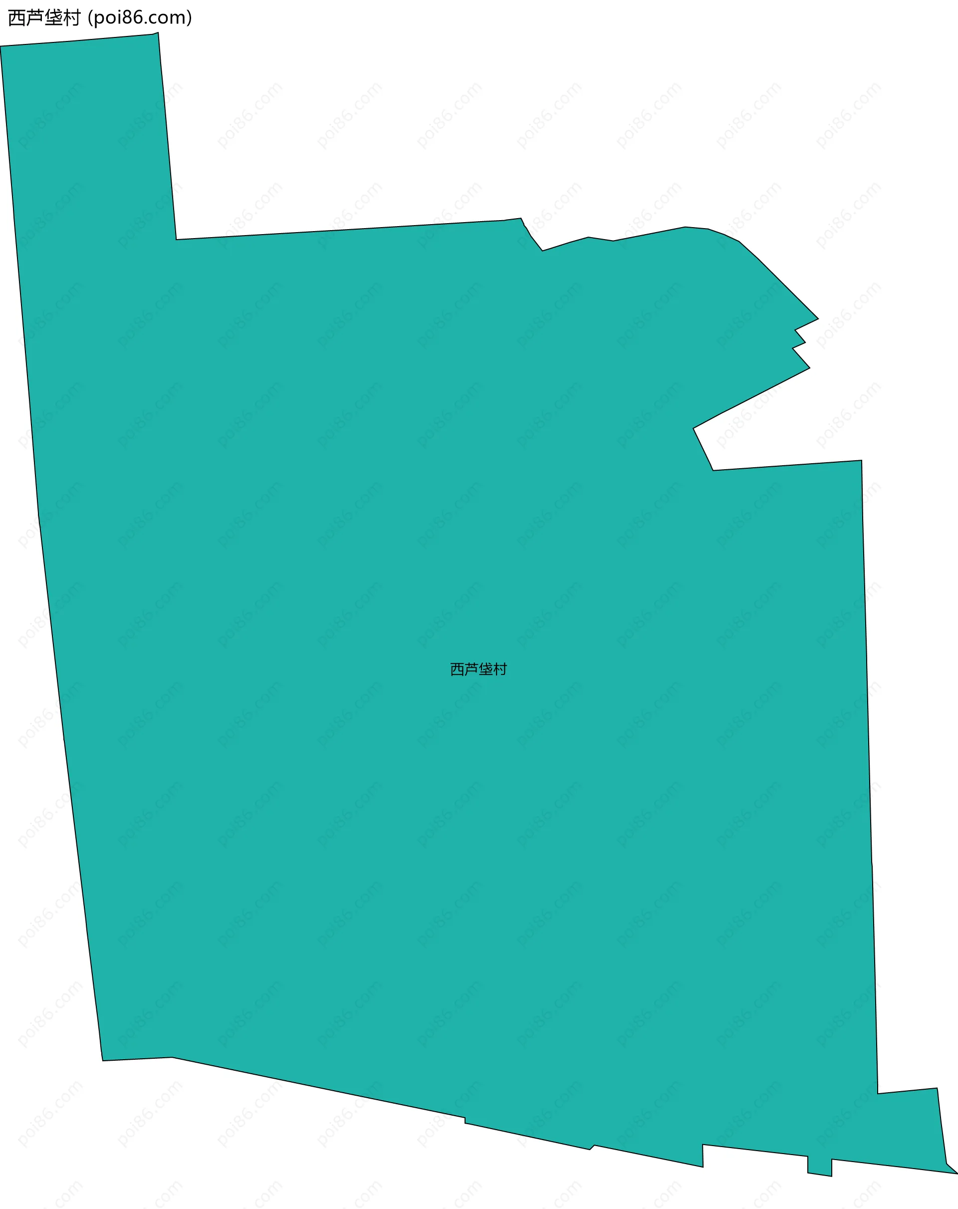 西芦垡村边界地图