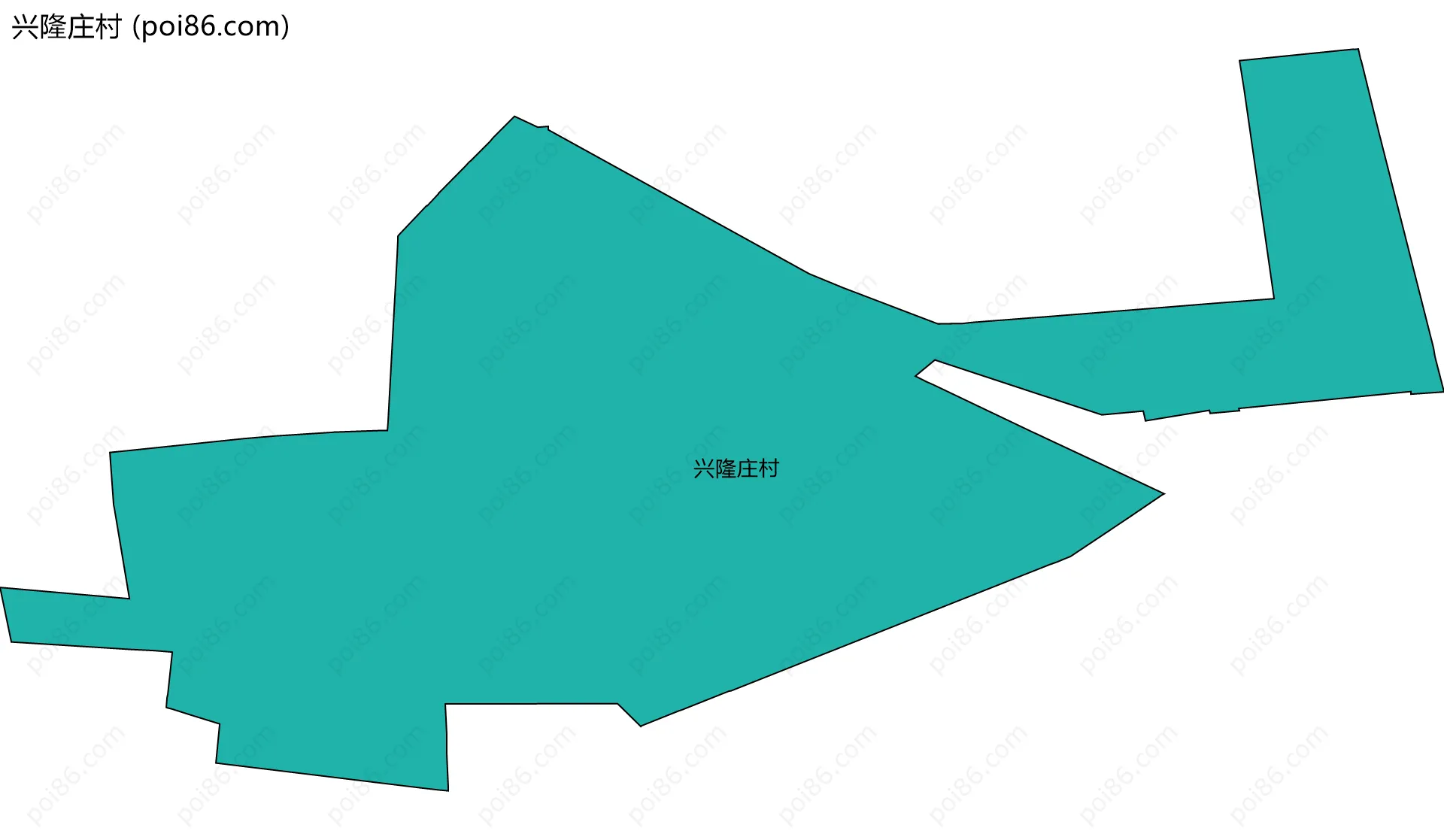 兴隆庄村边界地图