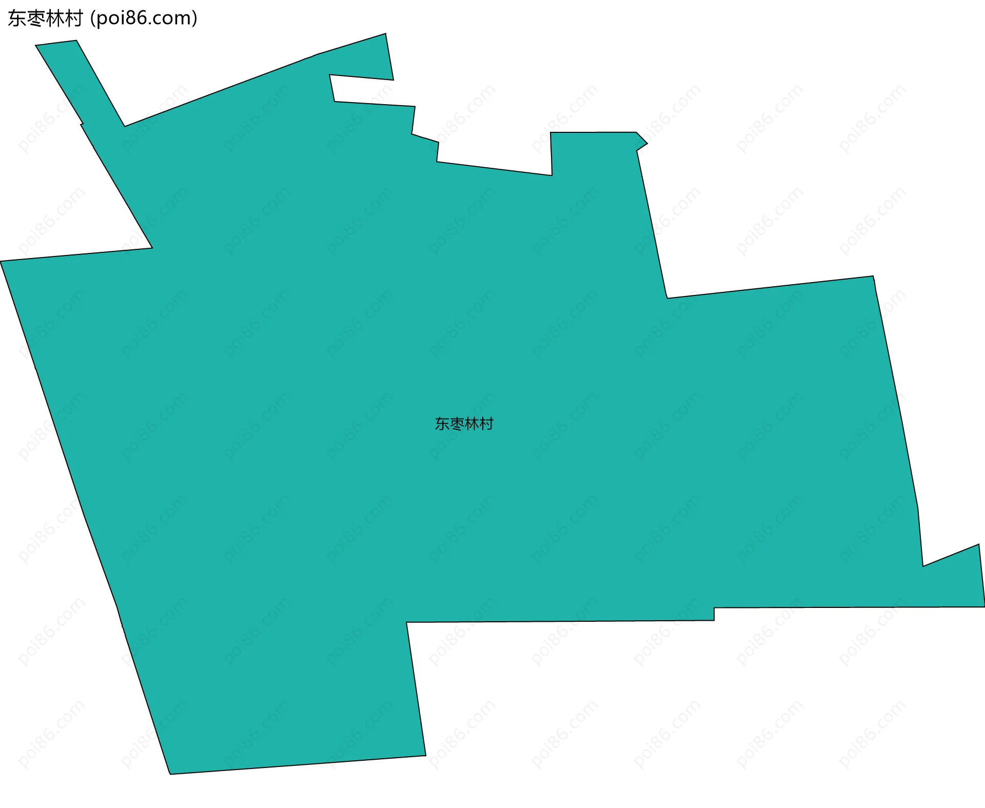 东枣林村边界地图