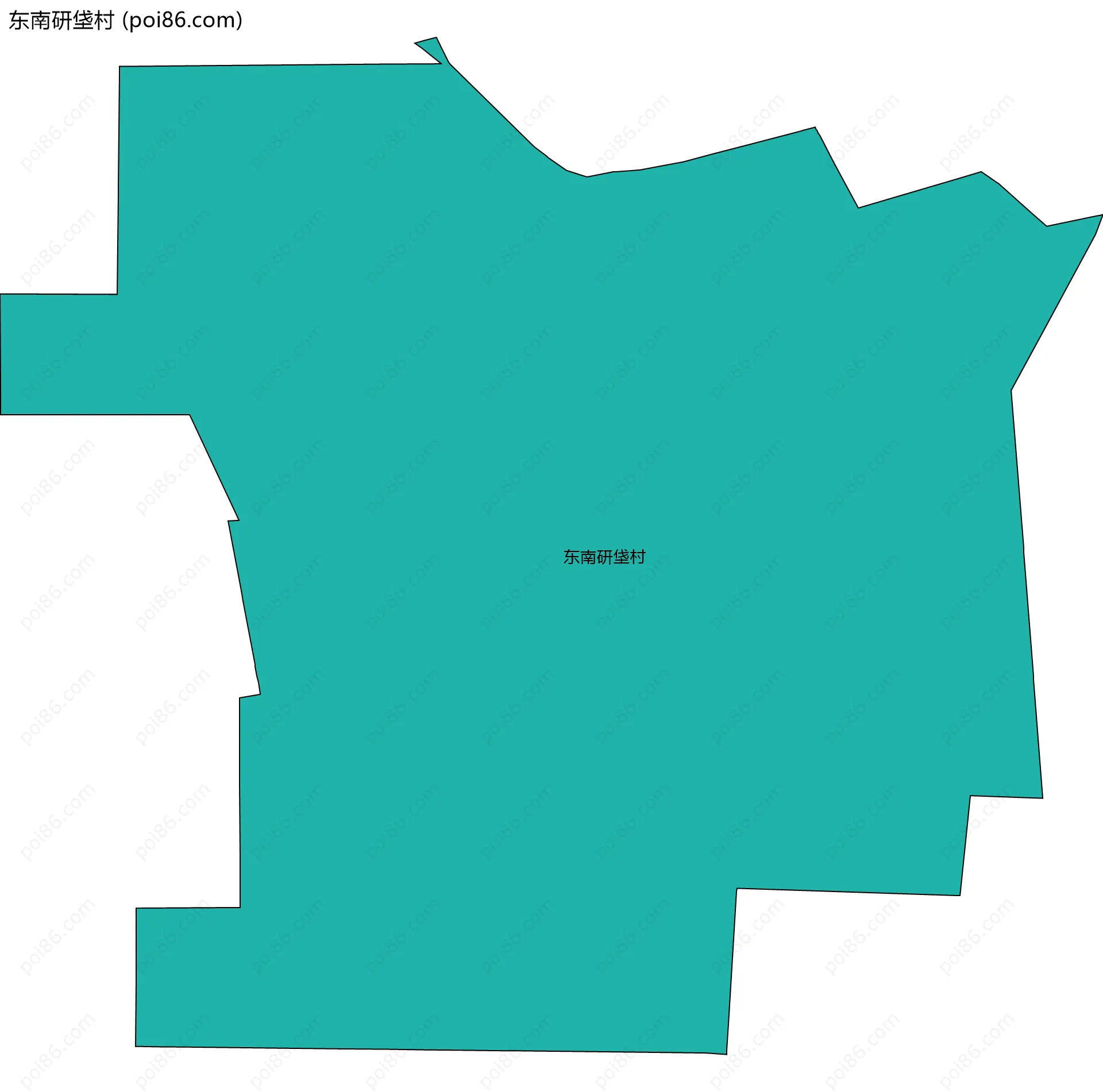 东南研垡村边界地图