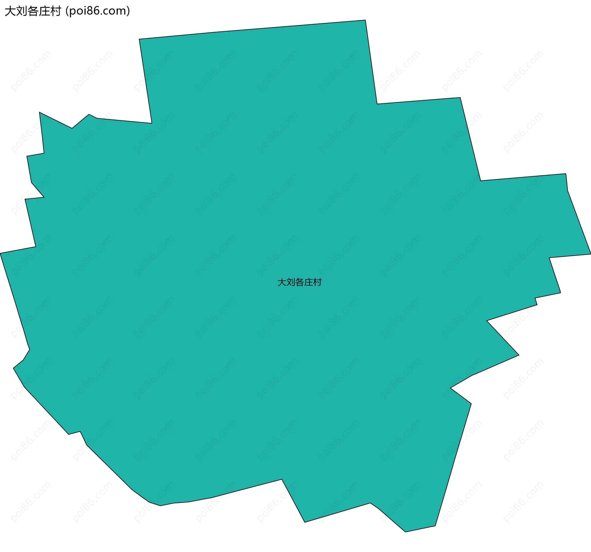 大刘各庄村边界地图