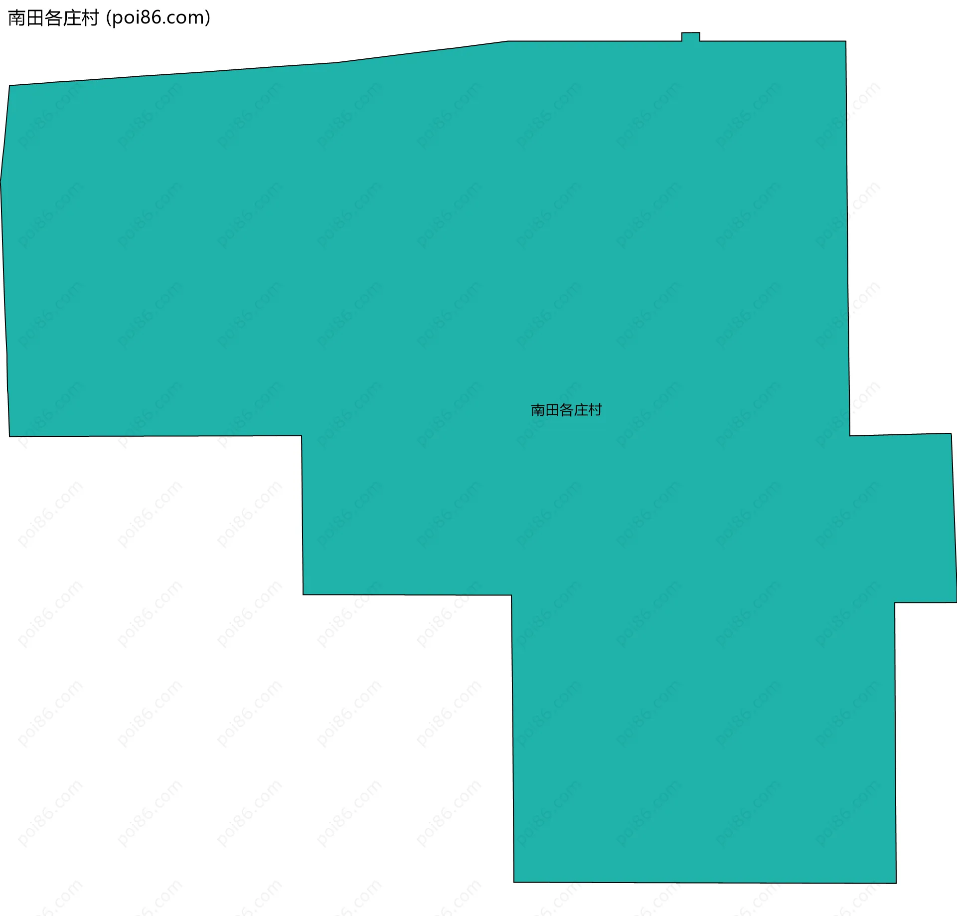 南田各庄村边界地图