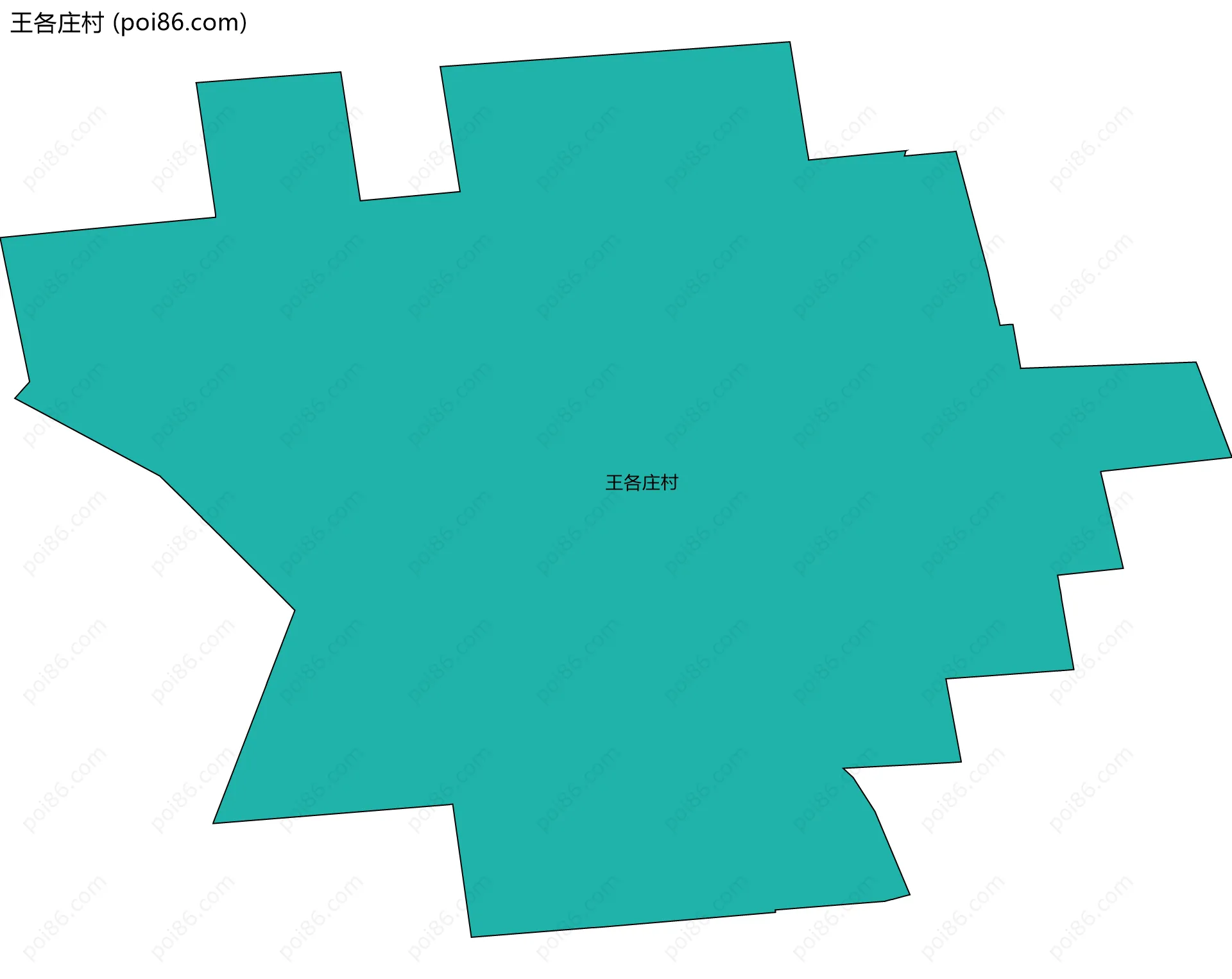王各庄村边界地图