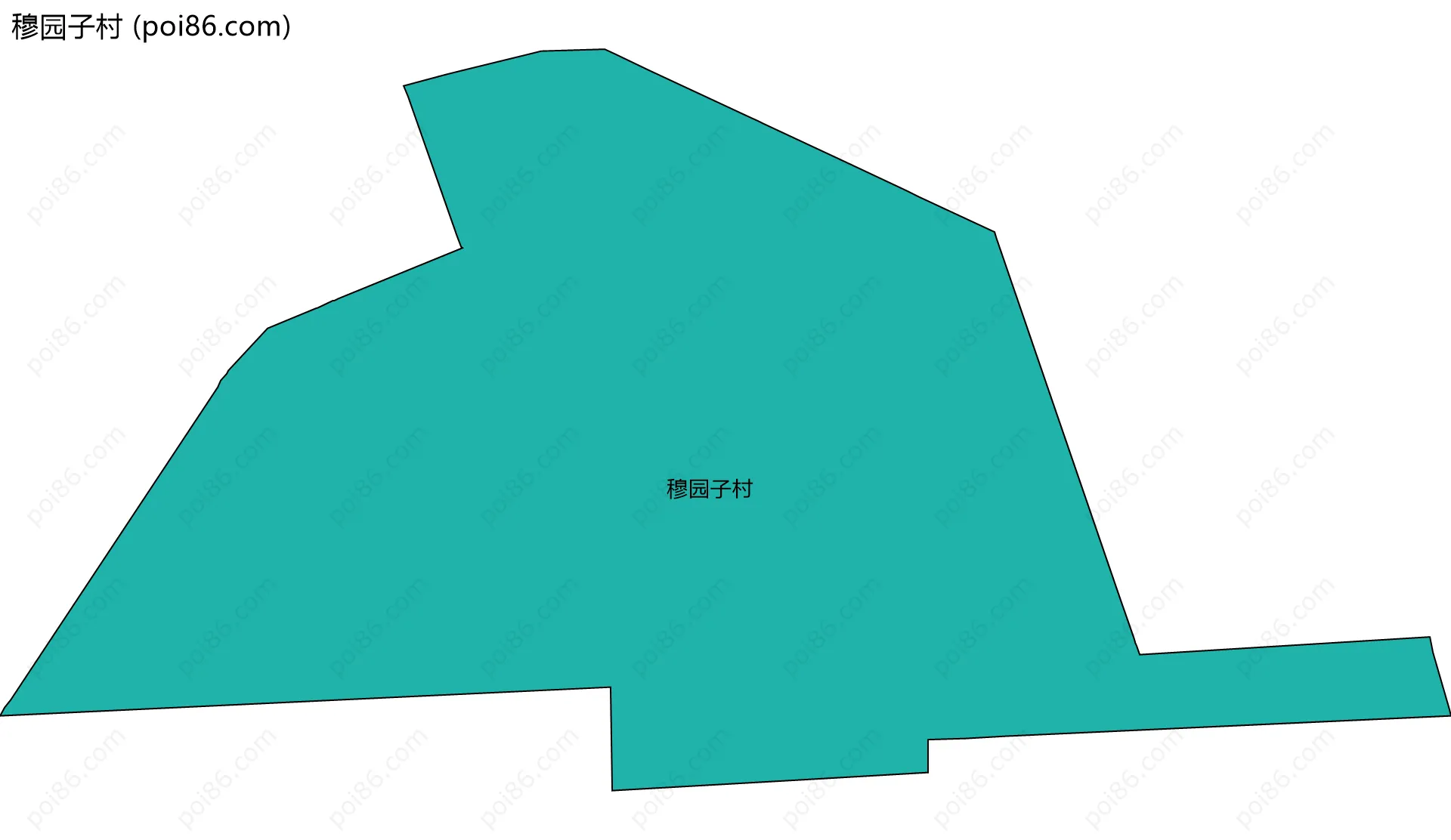 穆园子村边界地图