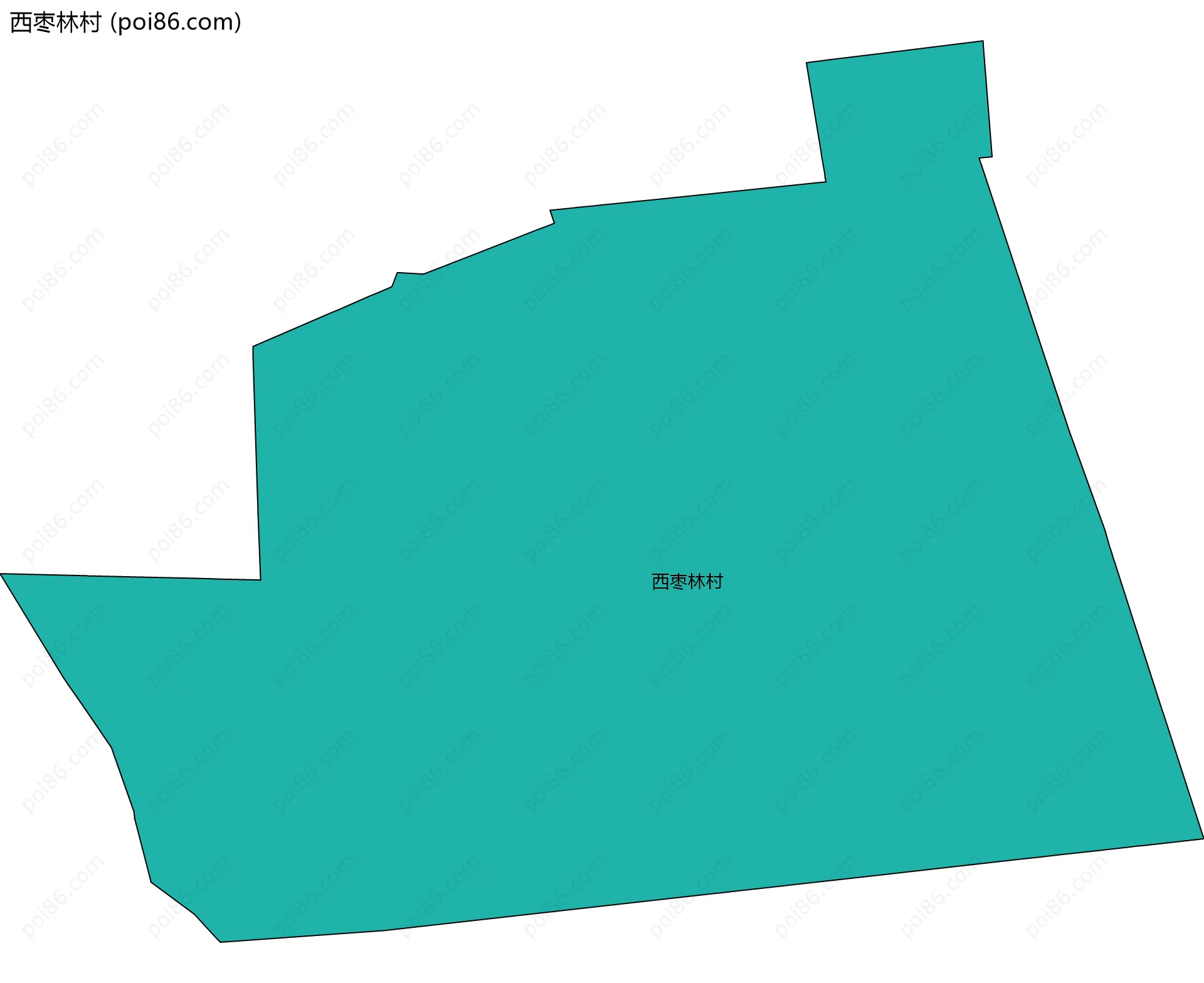 西枣林村边界地图