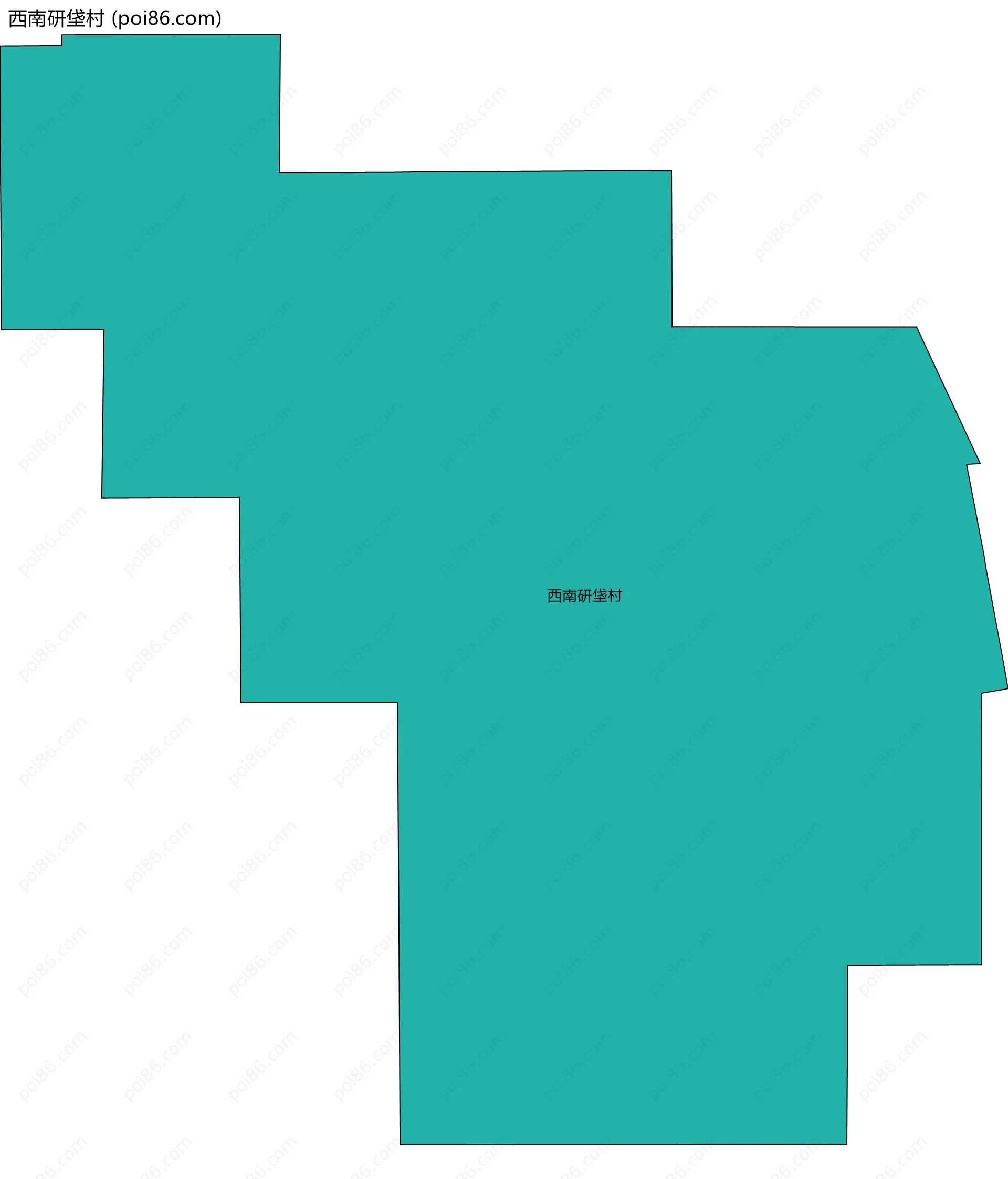 西南研垡村边界地图