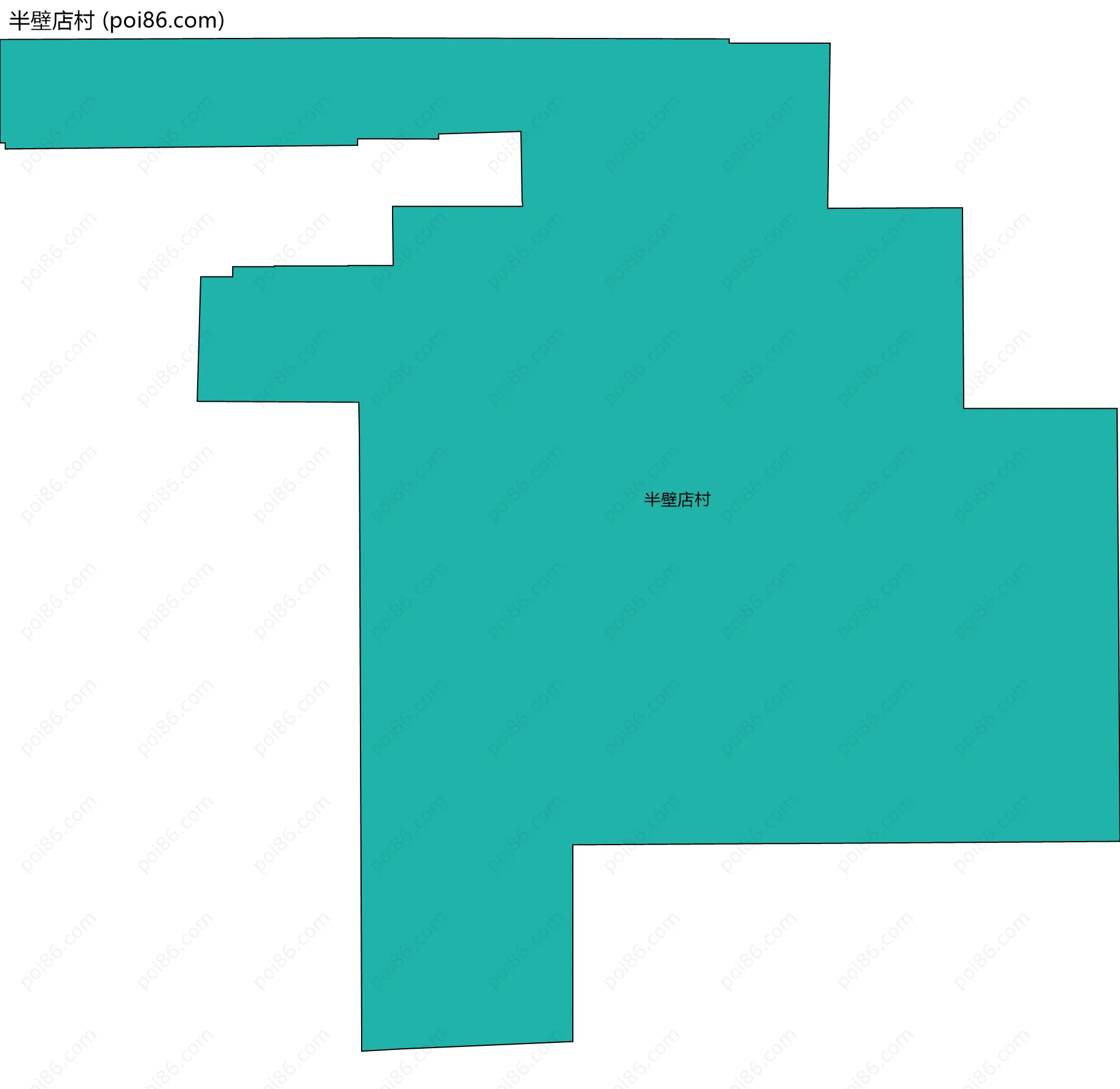 半壁店村边界地图