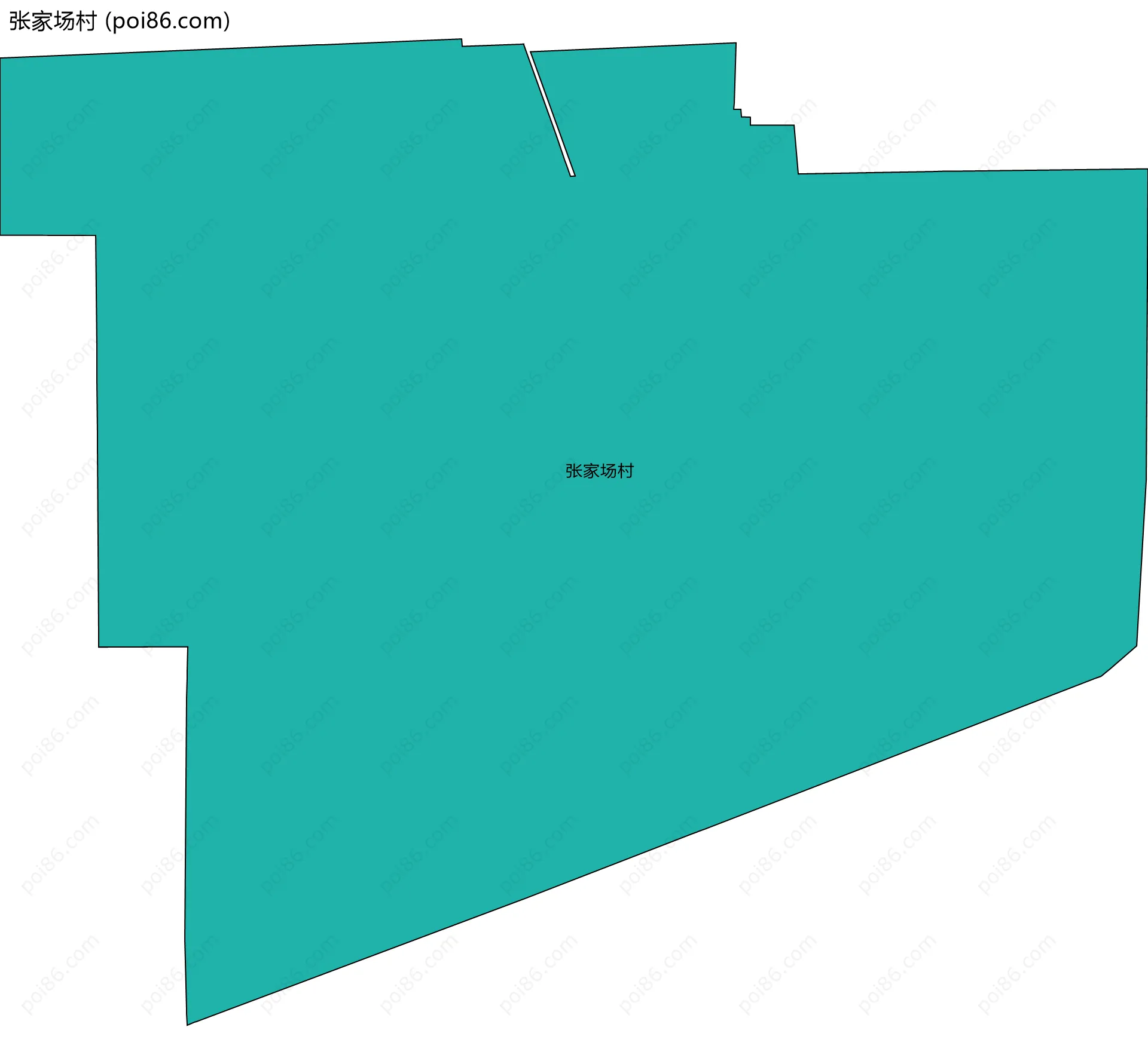 张家场村边界地图