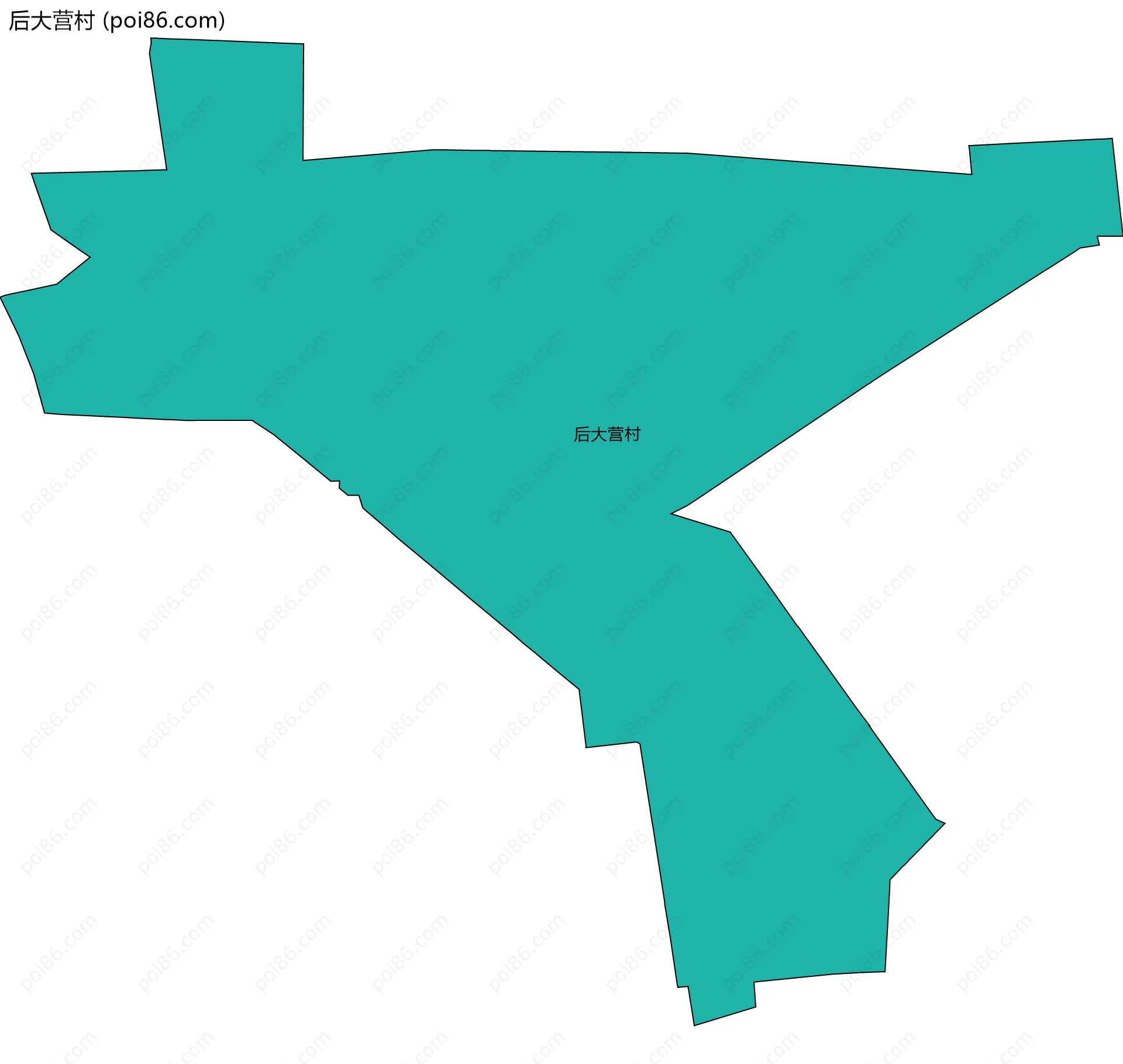 后大营村边界地图