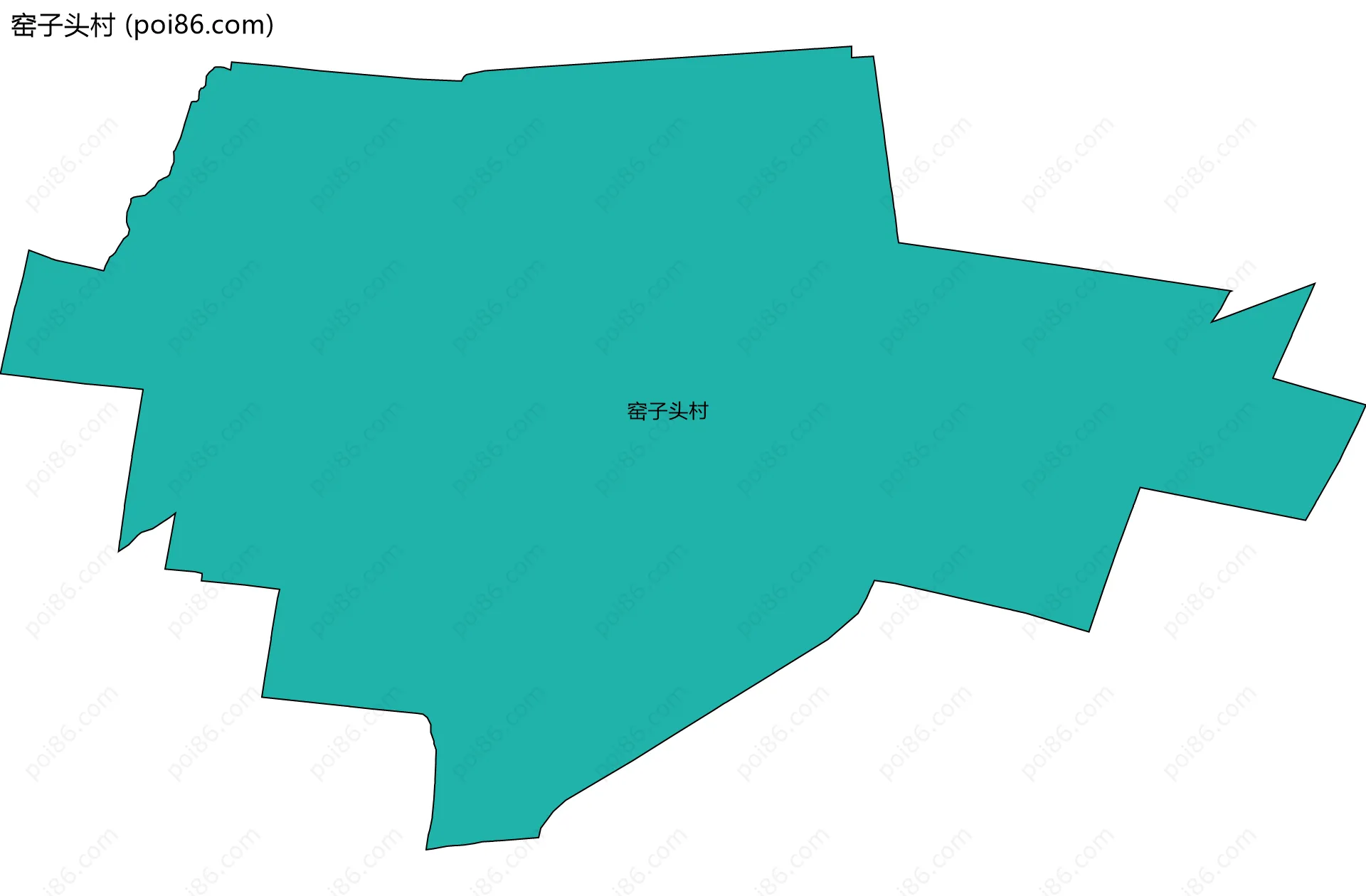 窑子头村边界地图