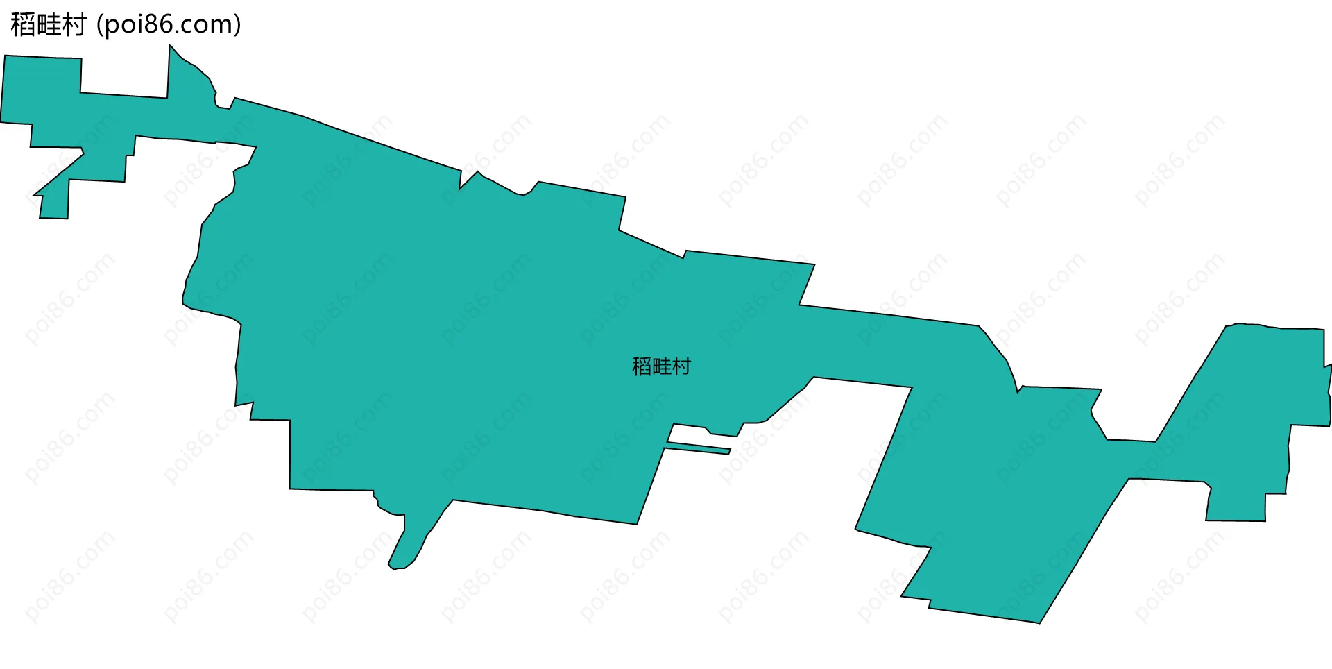 稻畦村边界地图