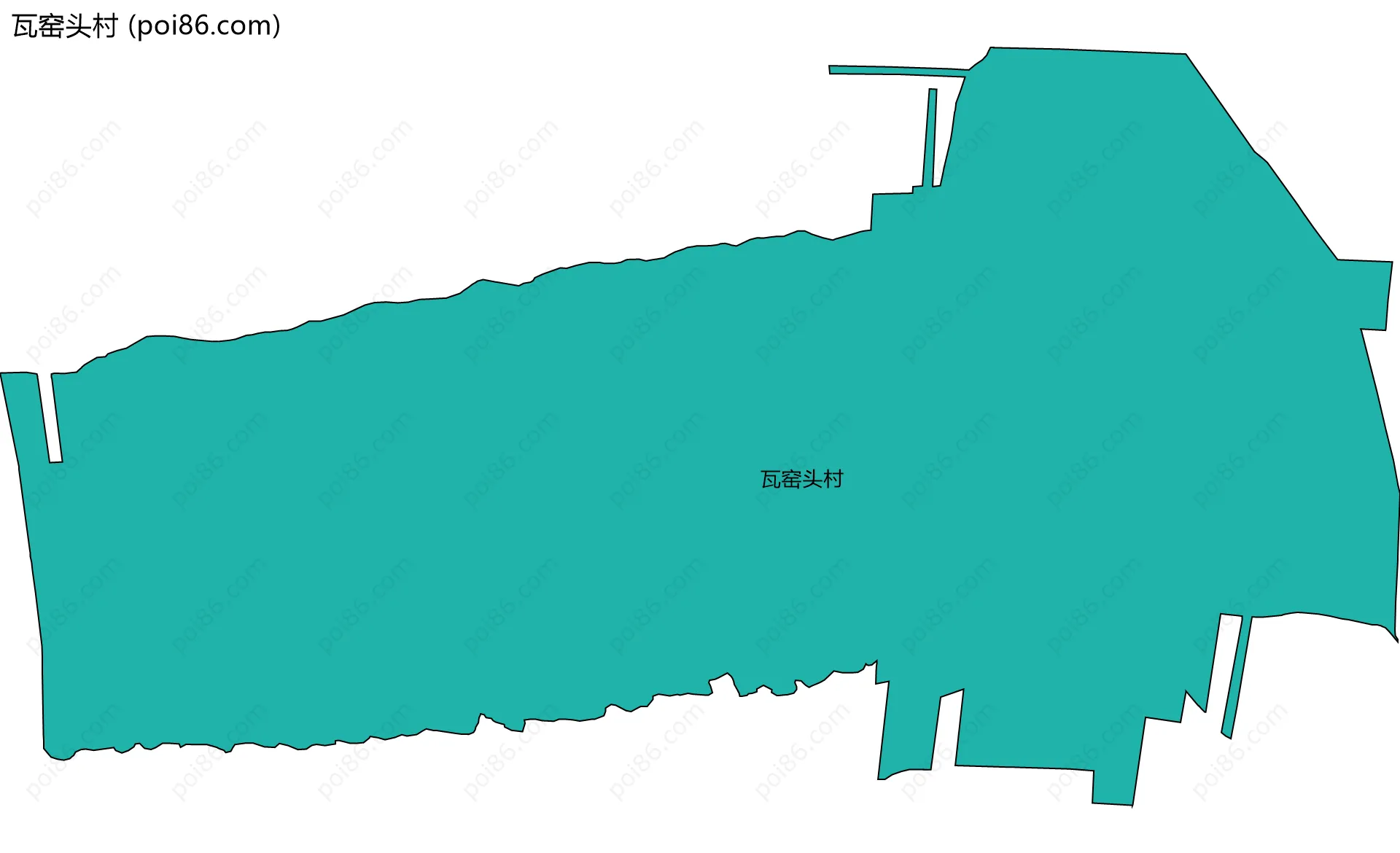 瓦窑头村边界地图