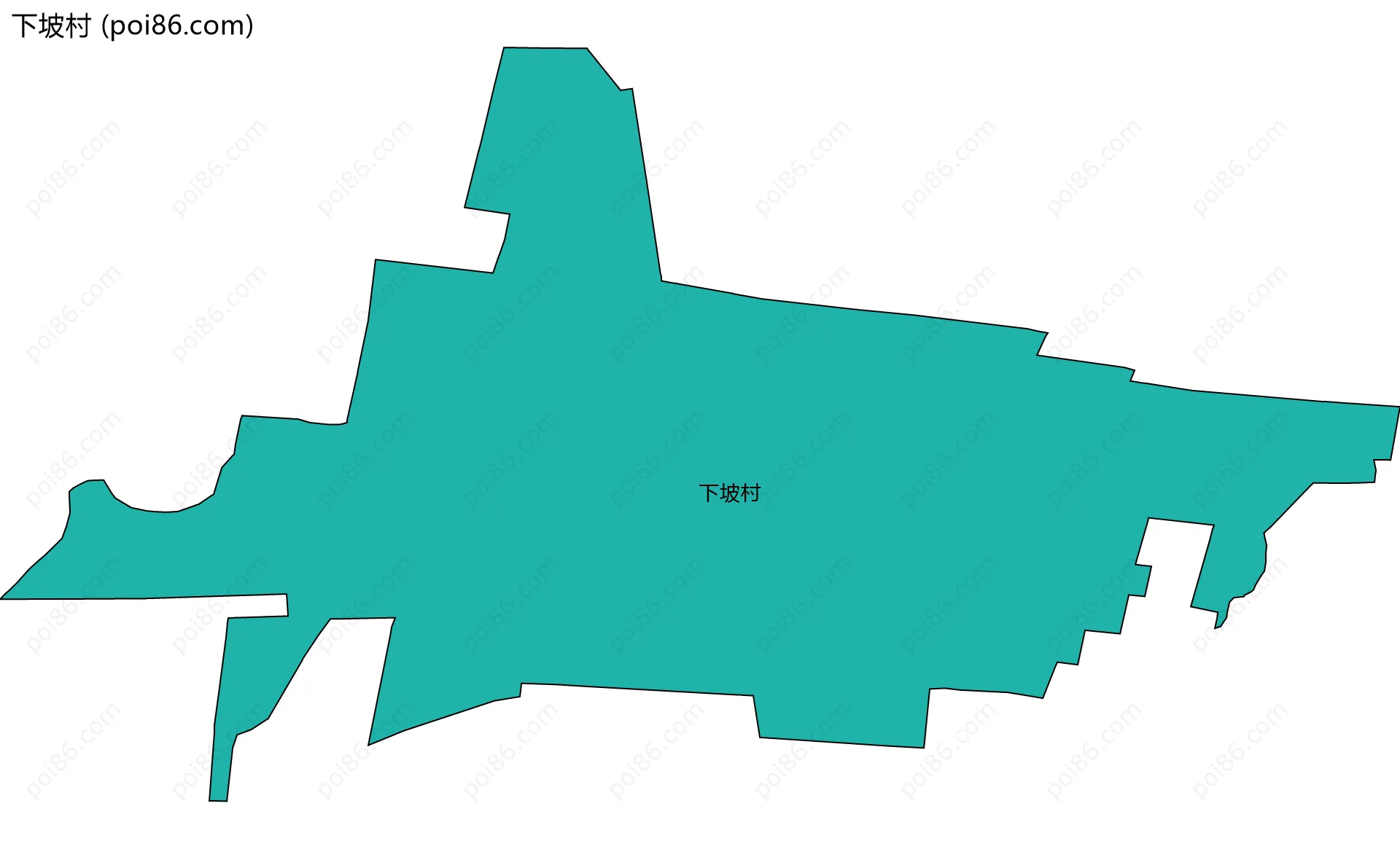 下坡村边界地图