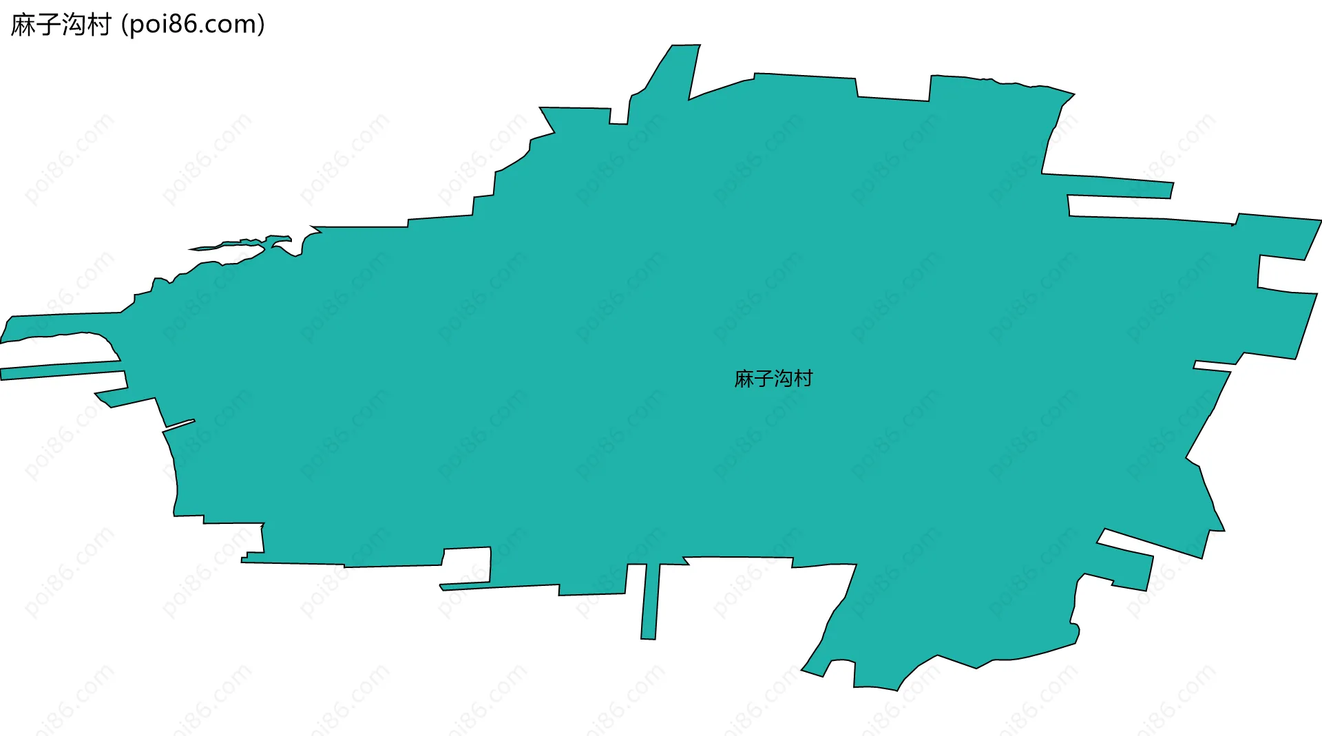 麻子沟村边界地图
