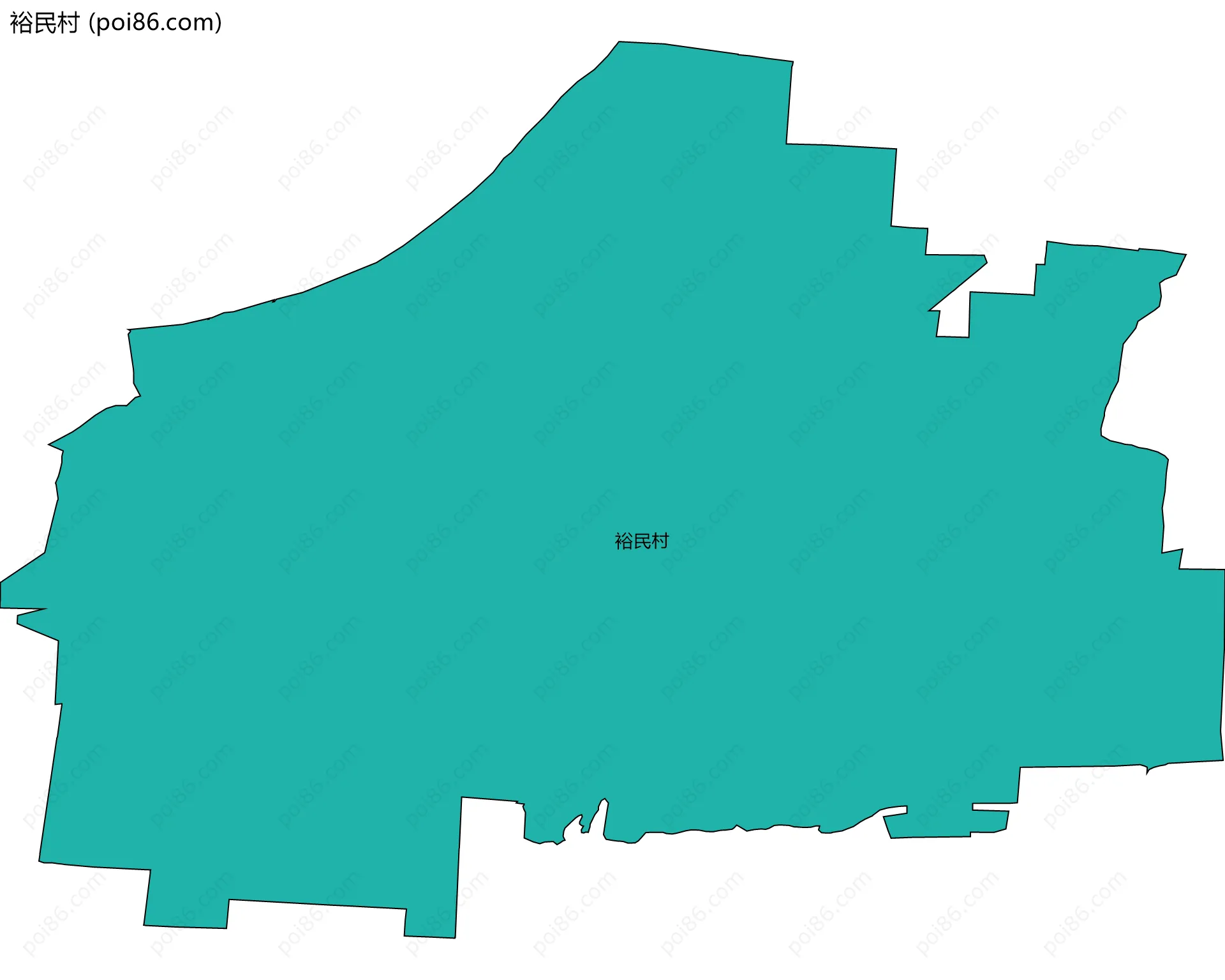 裕民村边界地图