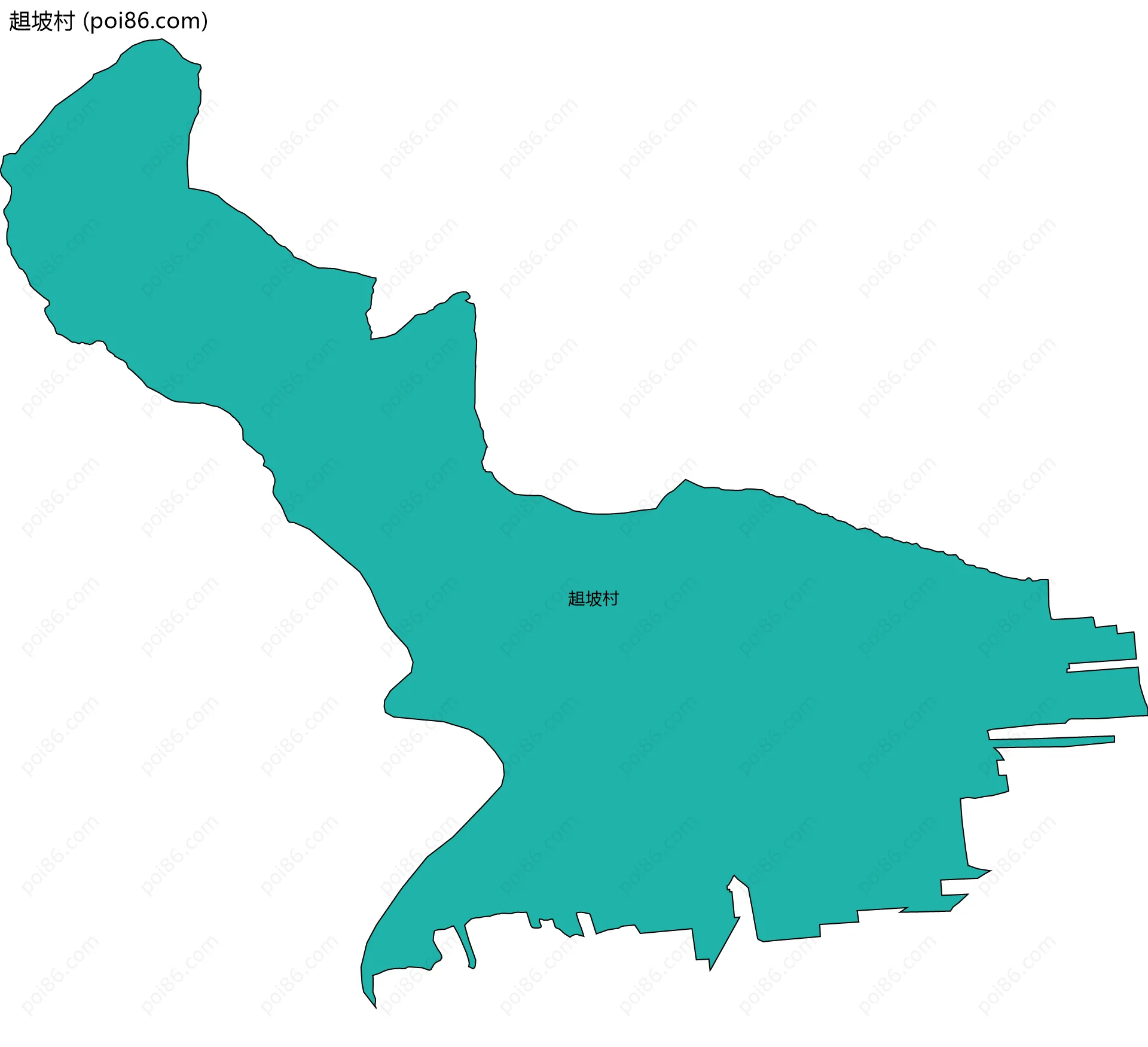 趄坡村边界地图