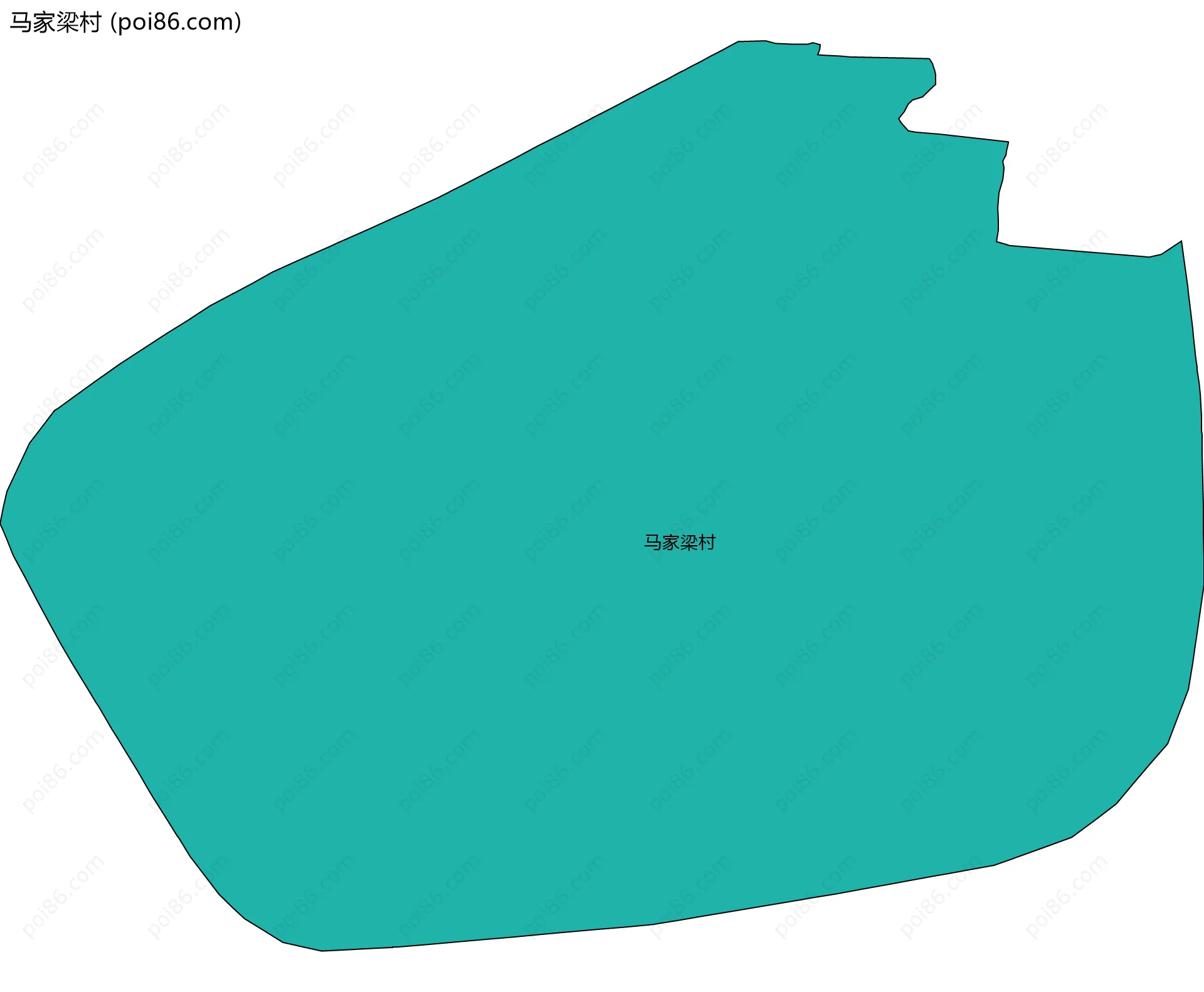 马家梁村边界地图