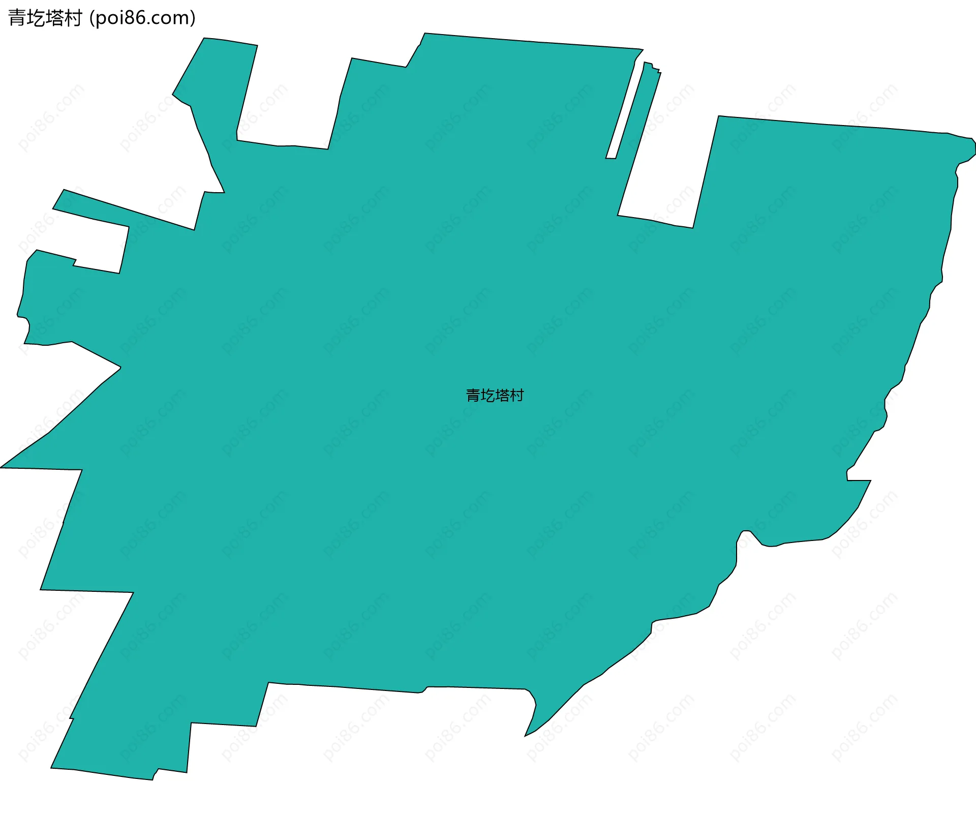 青圪塔村边界地图