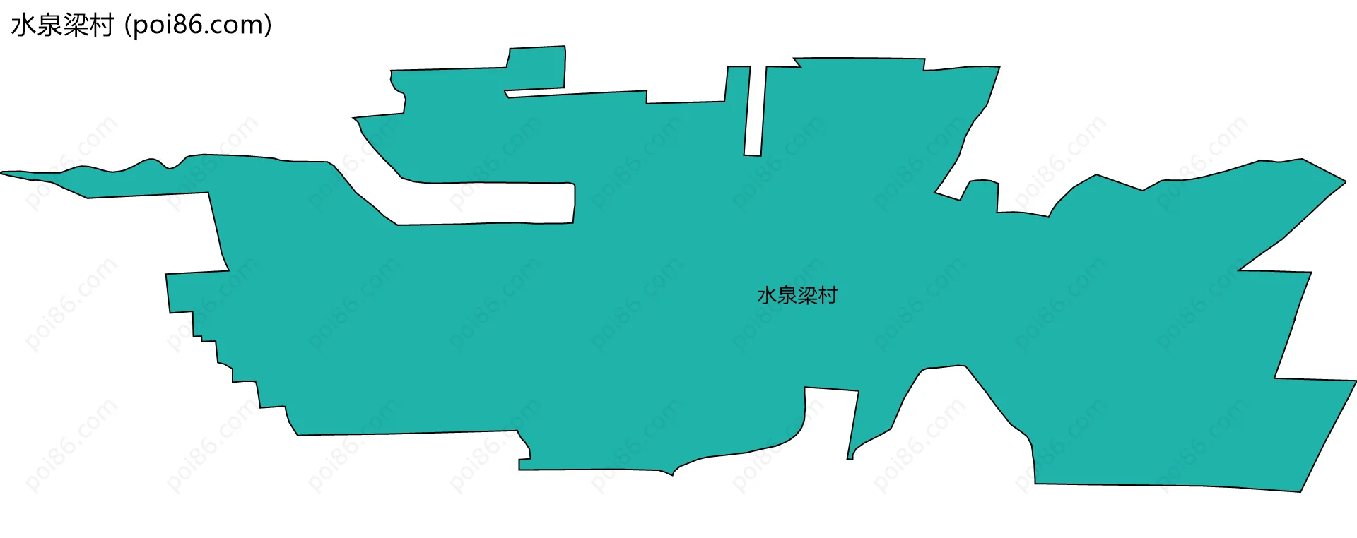 水泉梁村边界地图