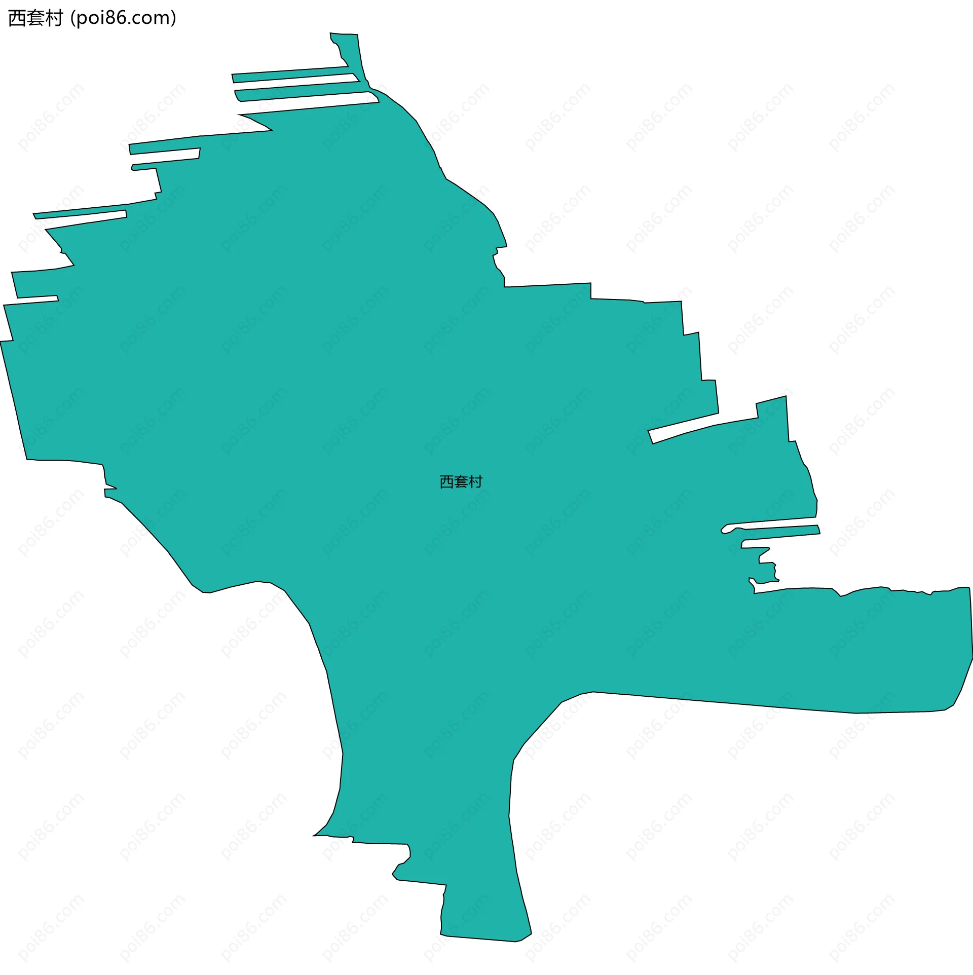 西套村边界地图