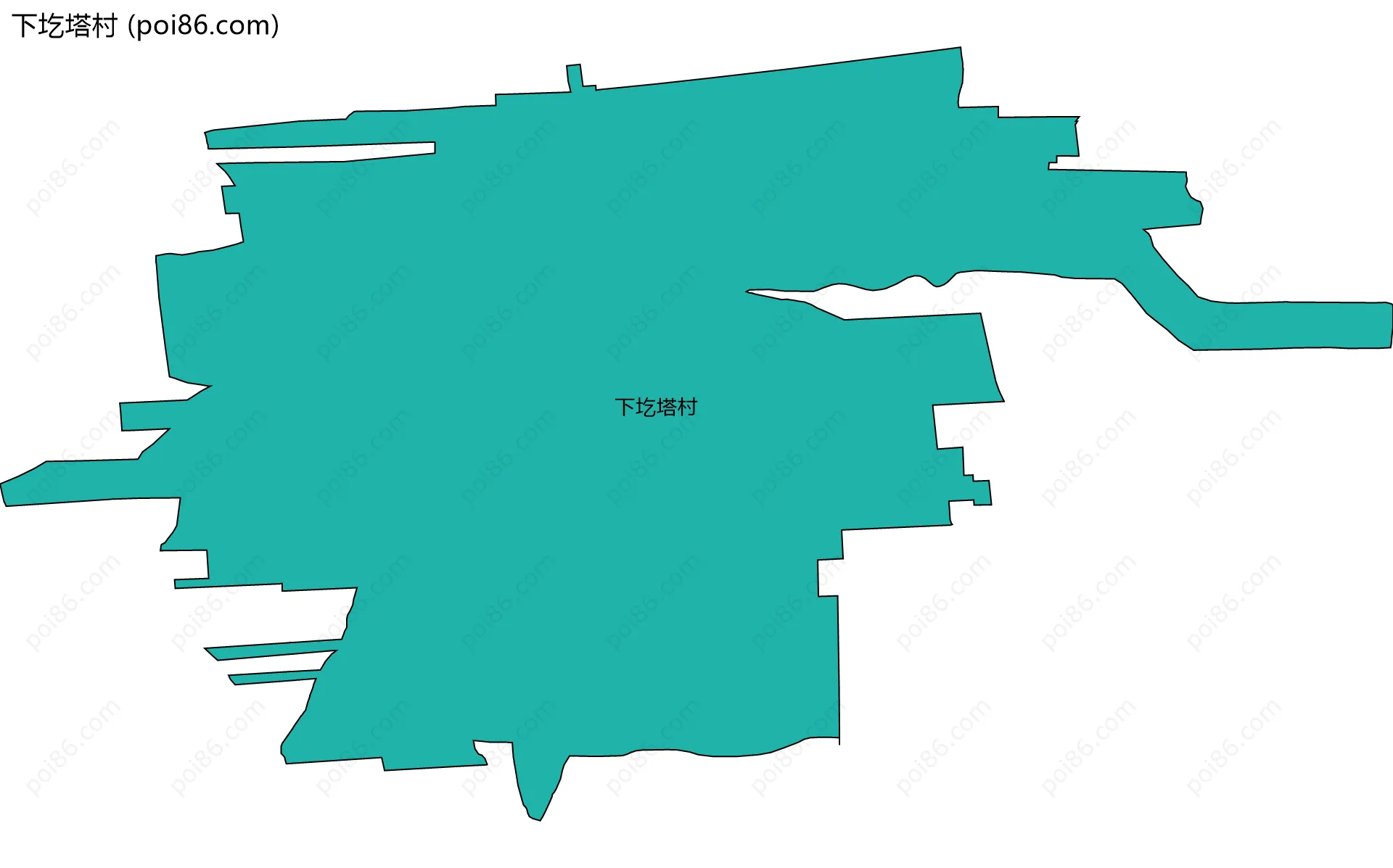下圪塔村边界地图