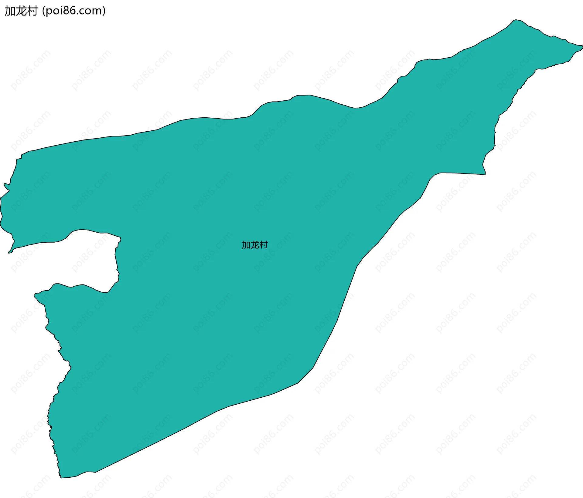 加龙村边界地图