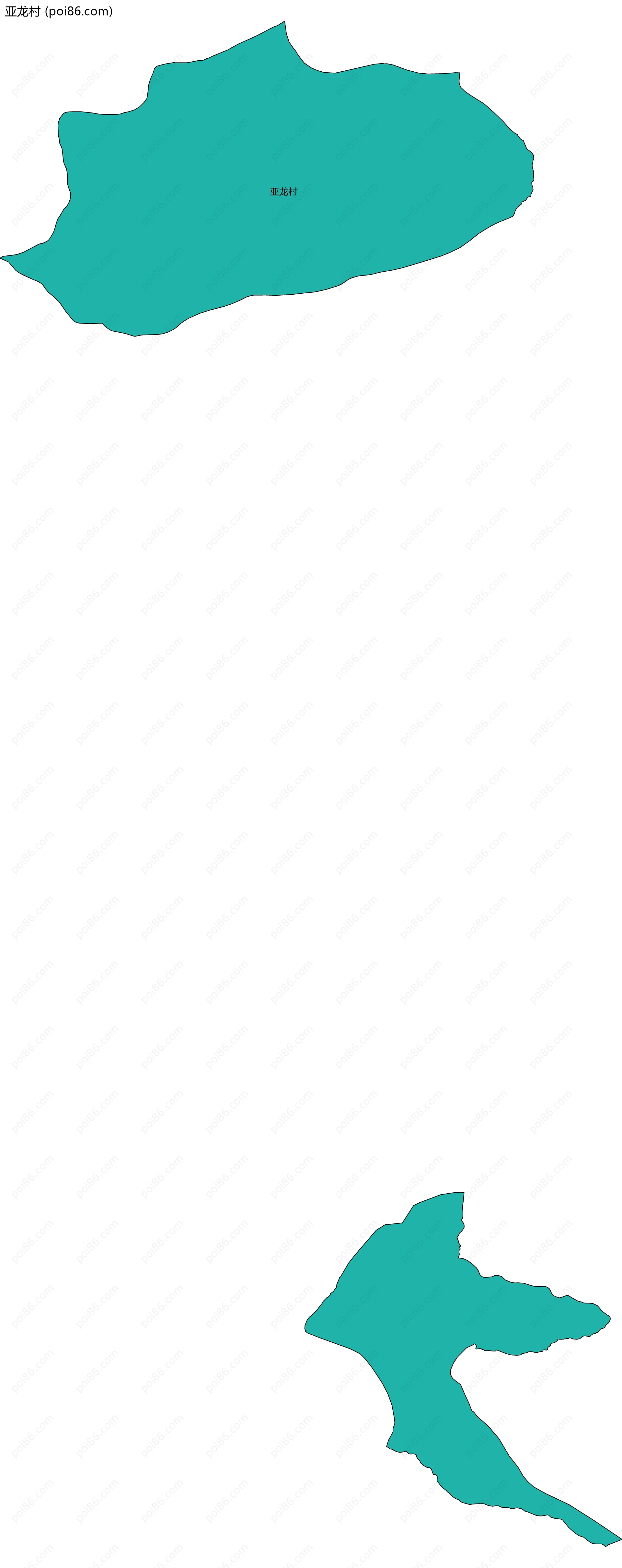 亚龙村边界地图