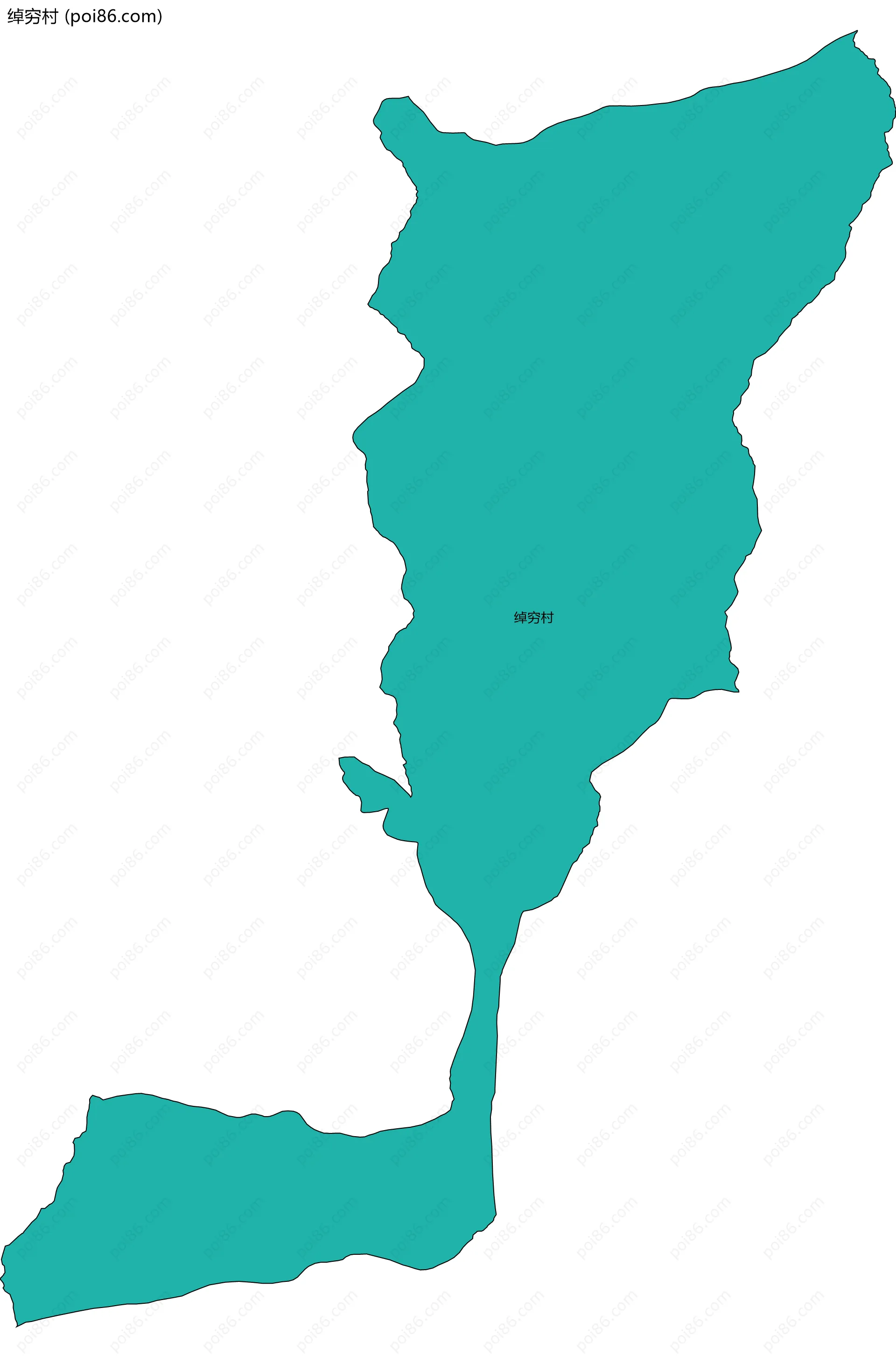 绰穷村边界地图