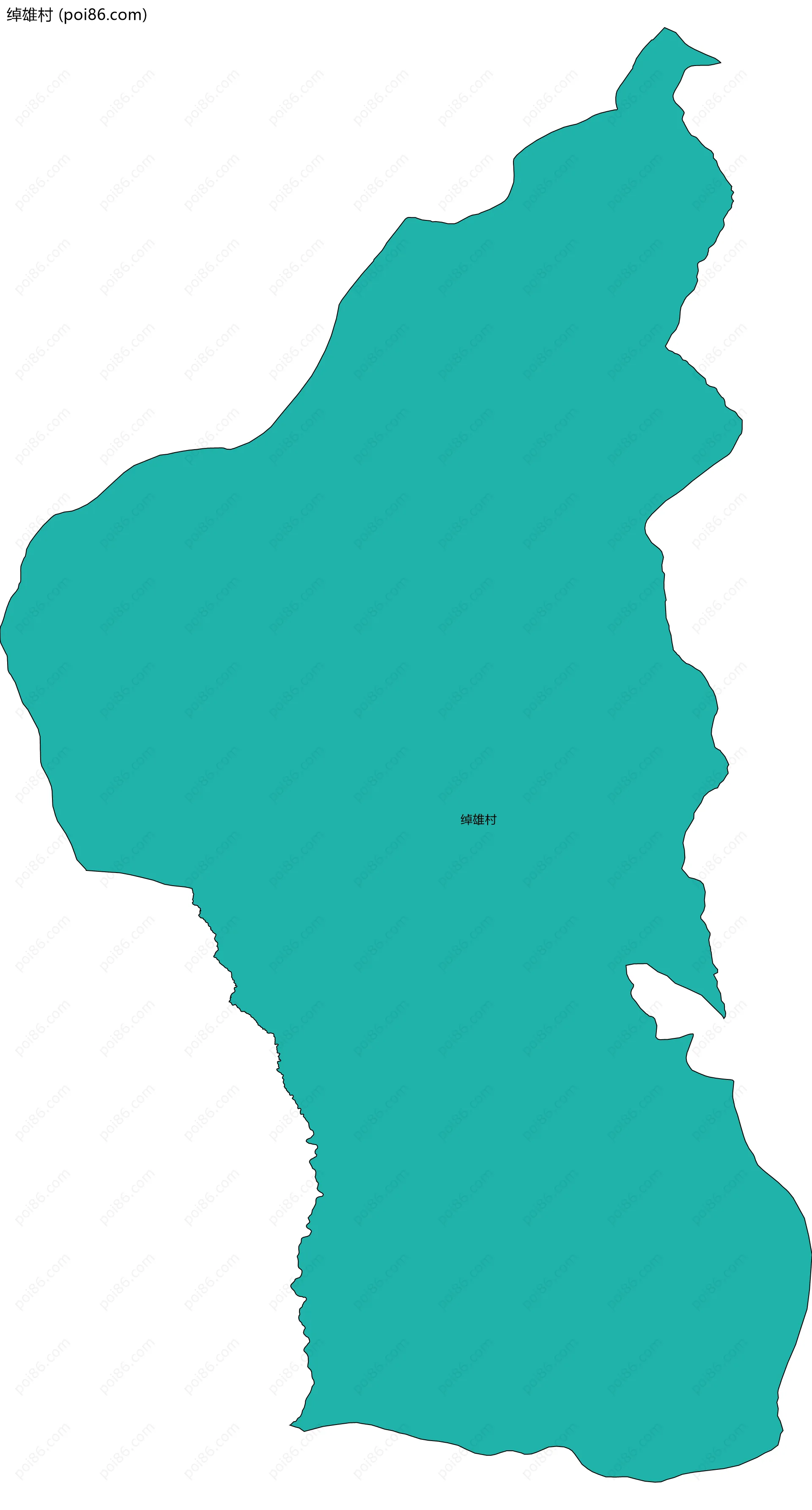 绰雄村边界地图