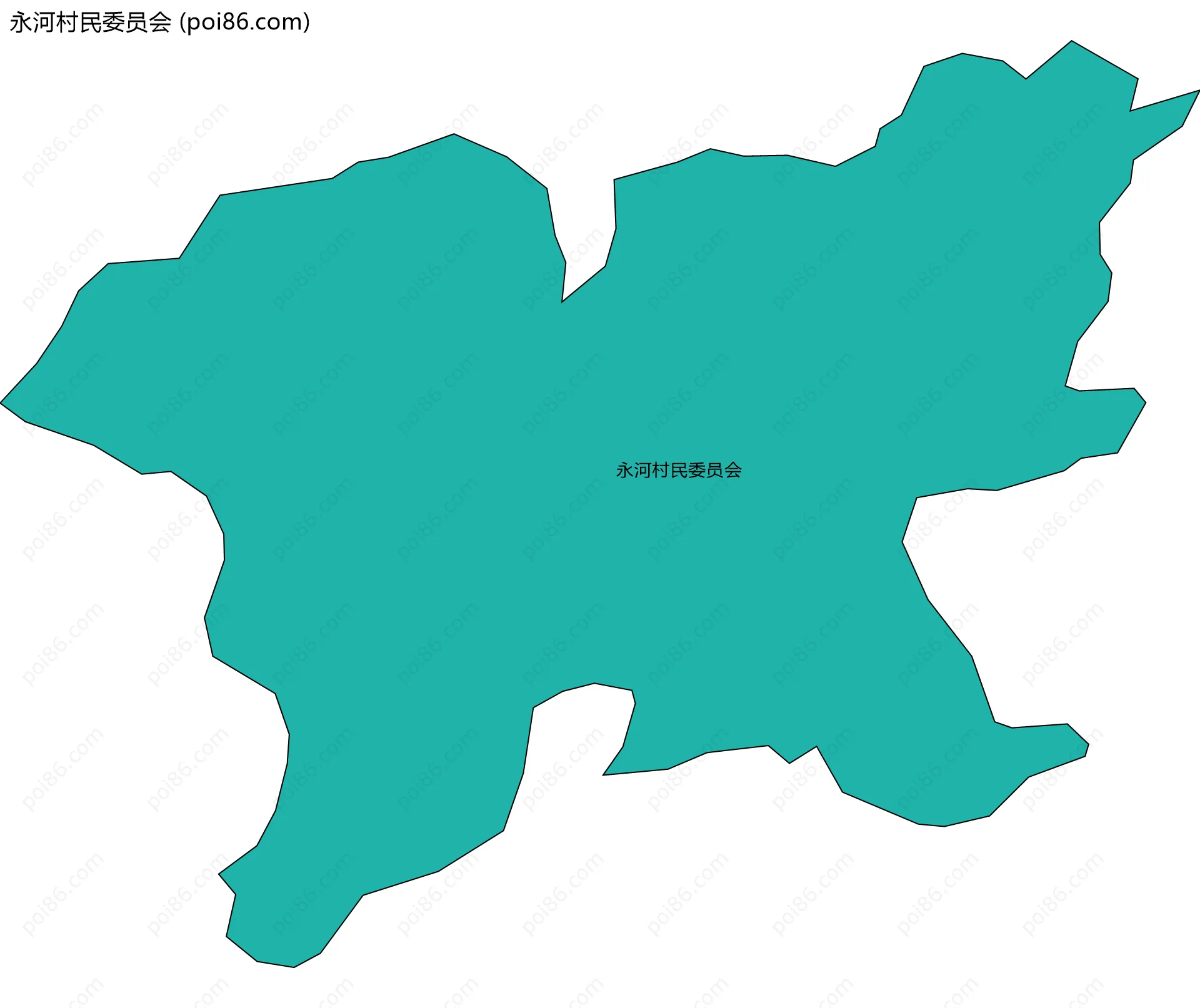 永河村民委员会边界地图