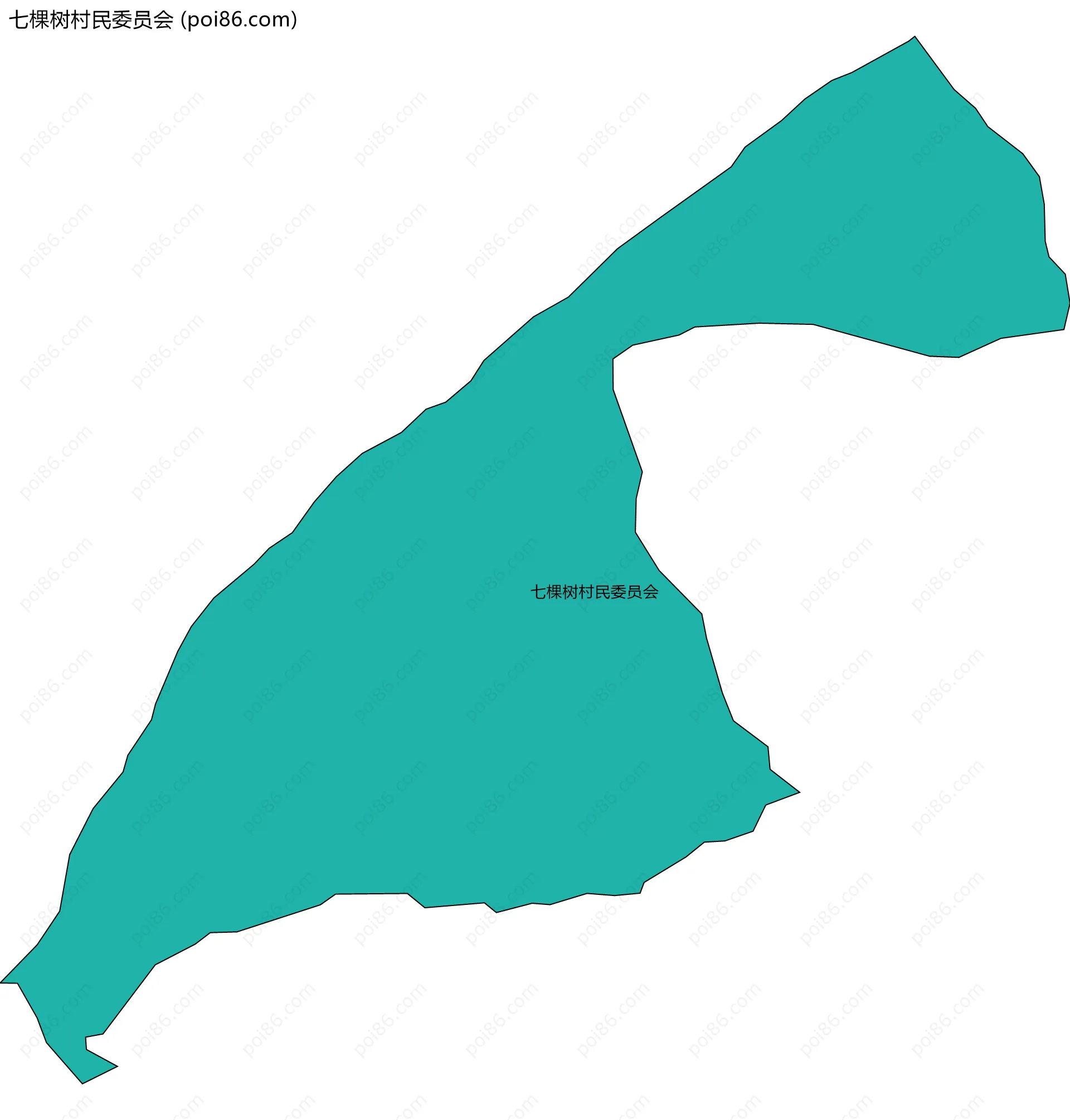 七棵树村民委员会边界地图
