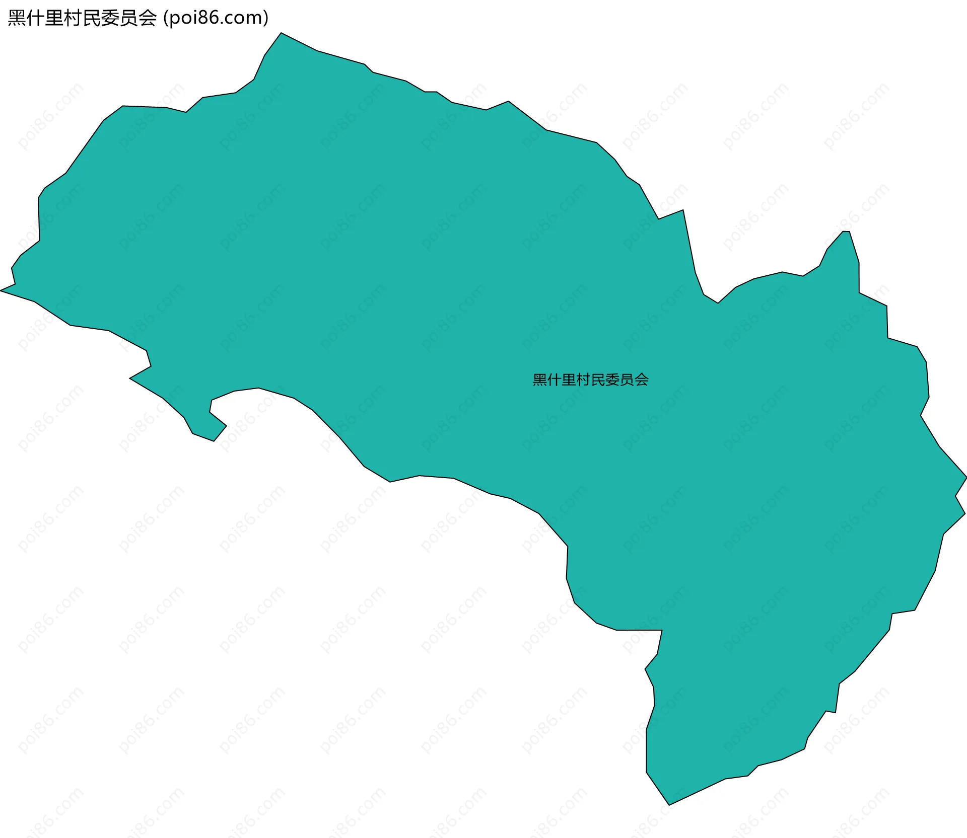 黑什里村民委员会边界地图