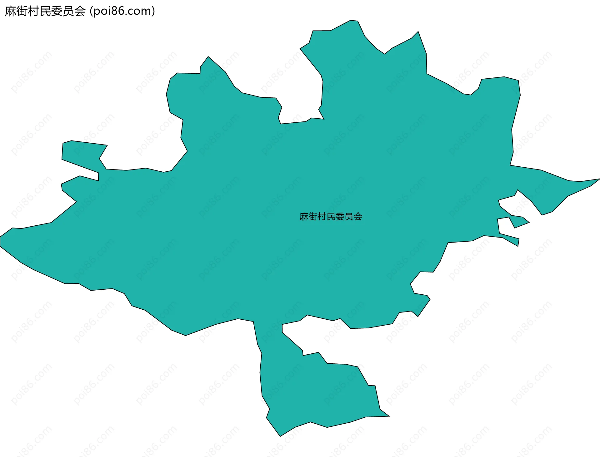 麻街村民委员会边界地图