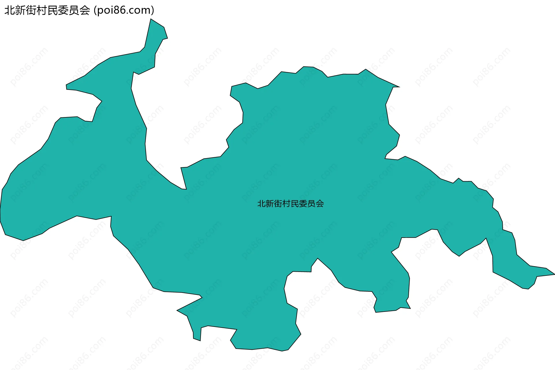 北新街村民委员会边界地图