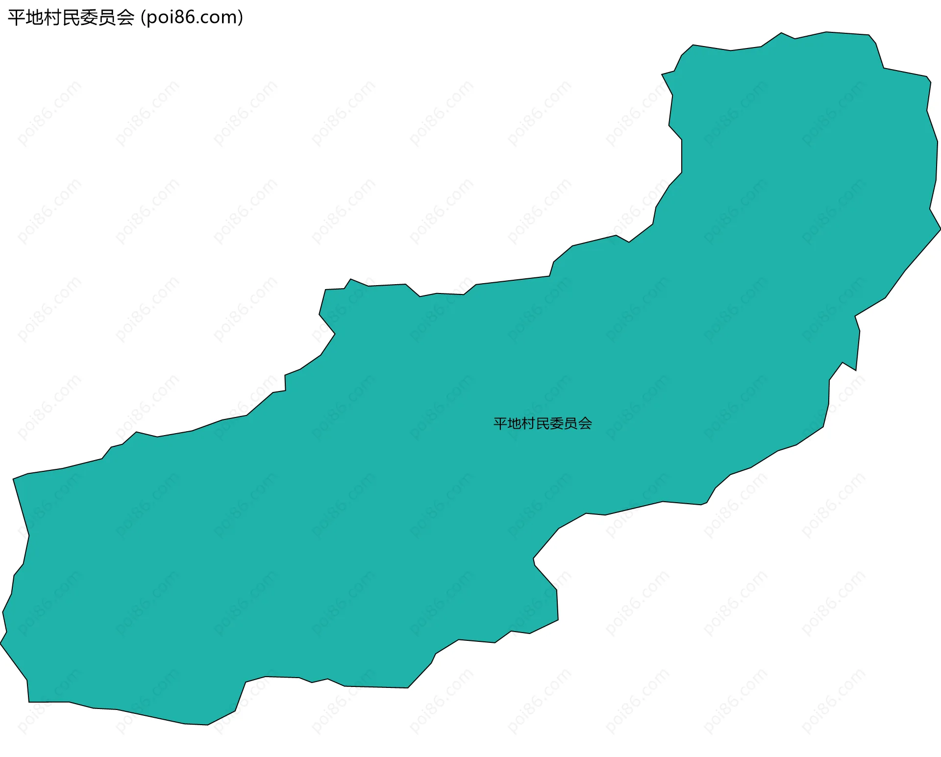 平地村民委员会边界地图