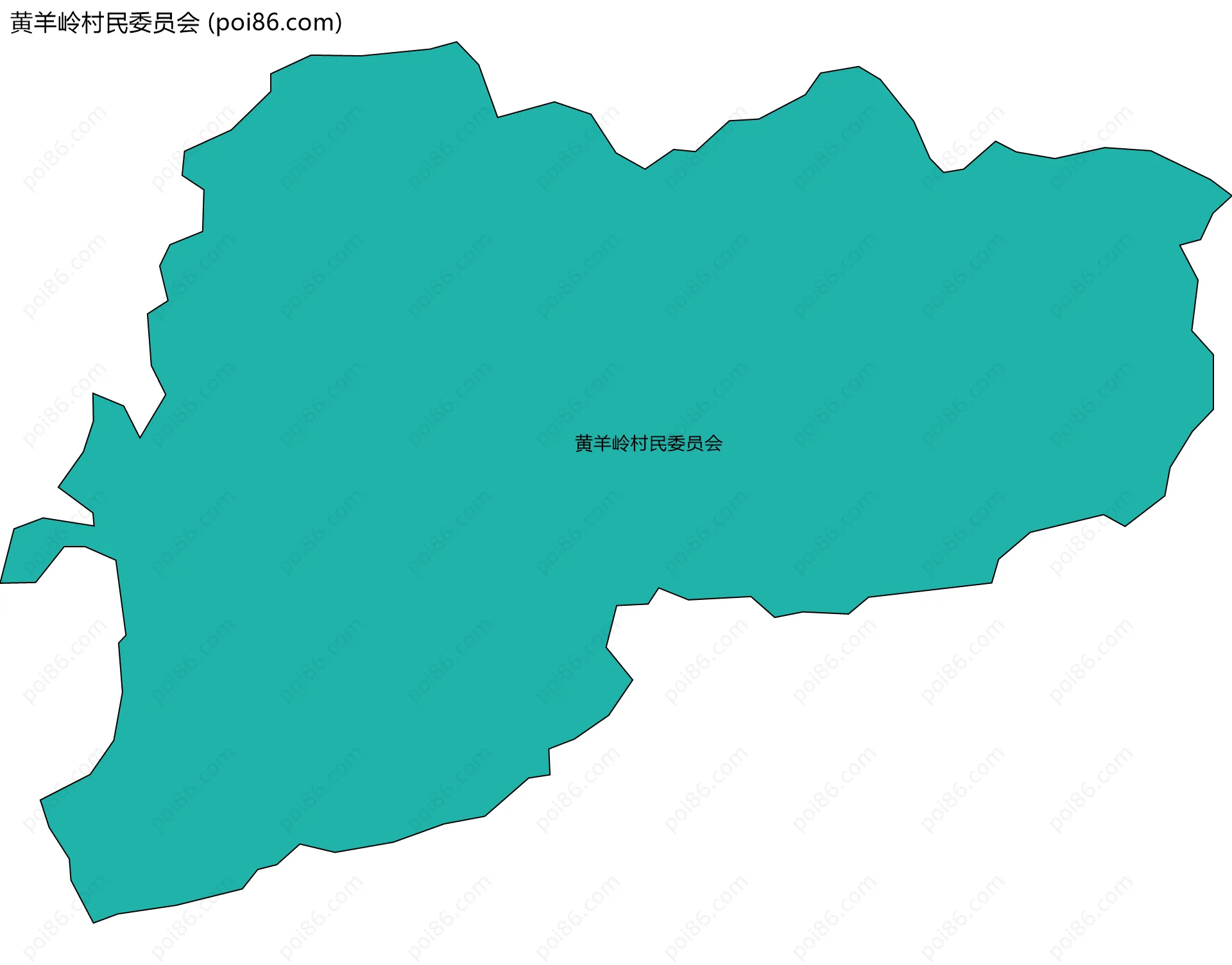黄羊岭村民委员会边界地图