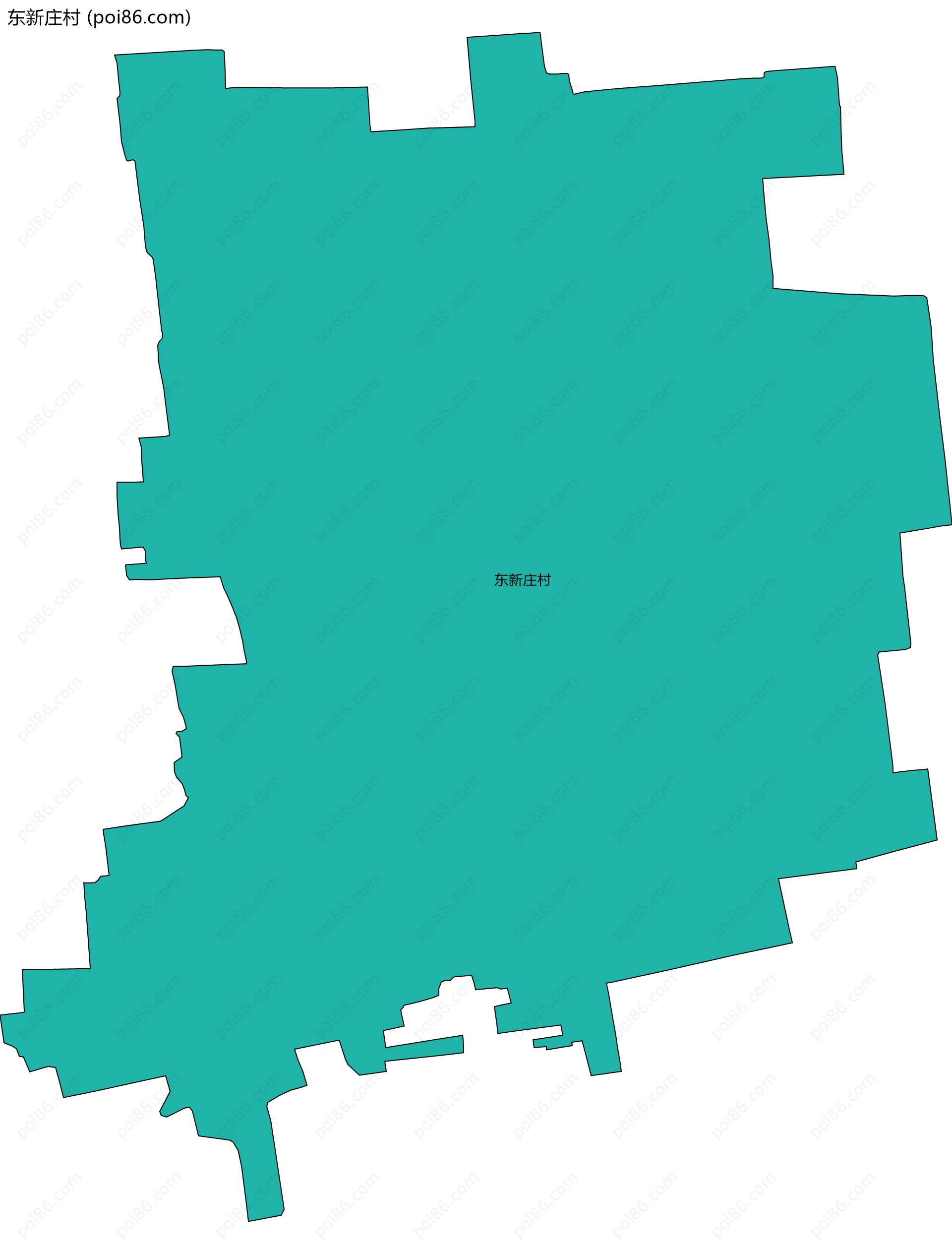 东新庄村边界地图