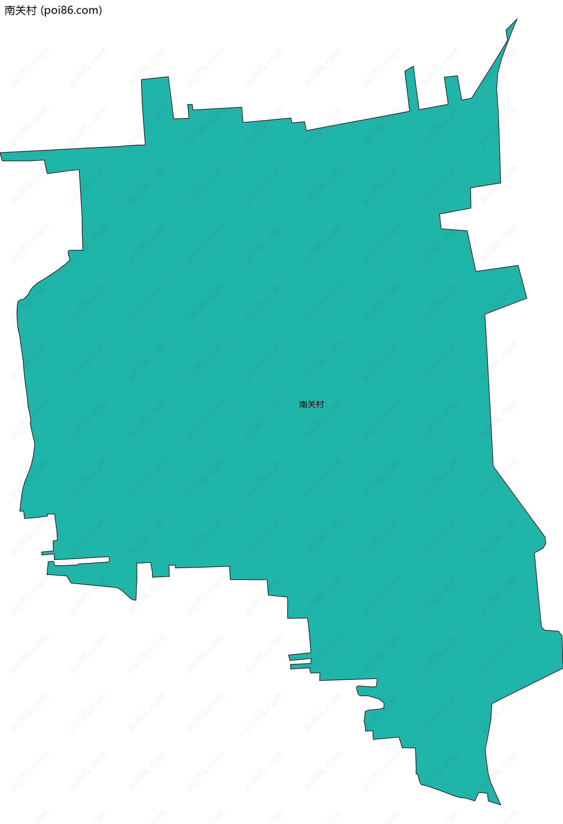 南关村边界地图