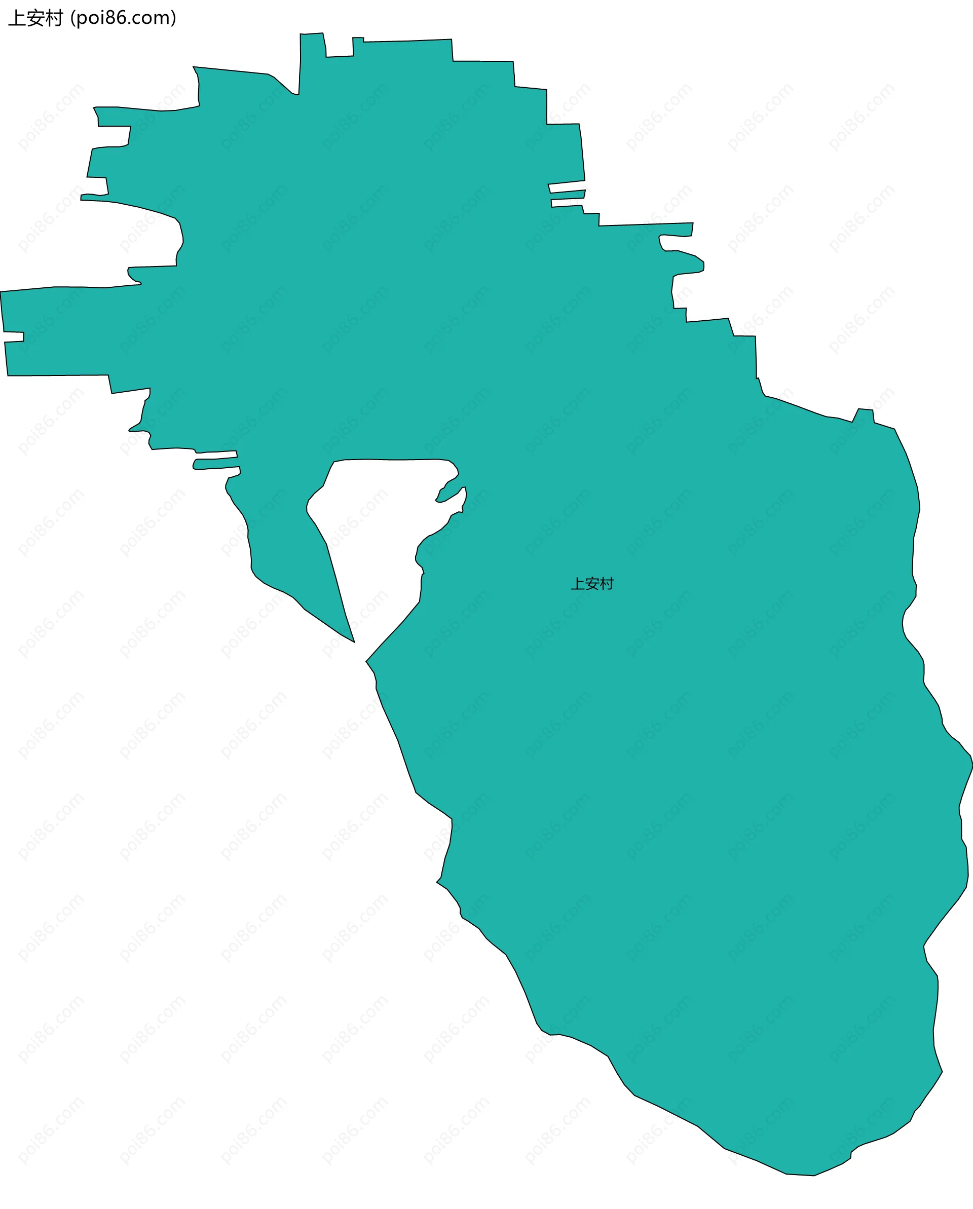 上安村边界地图