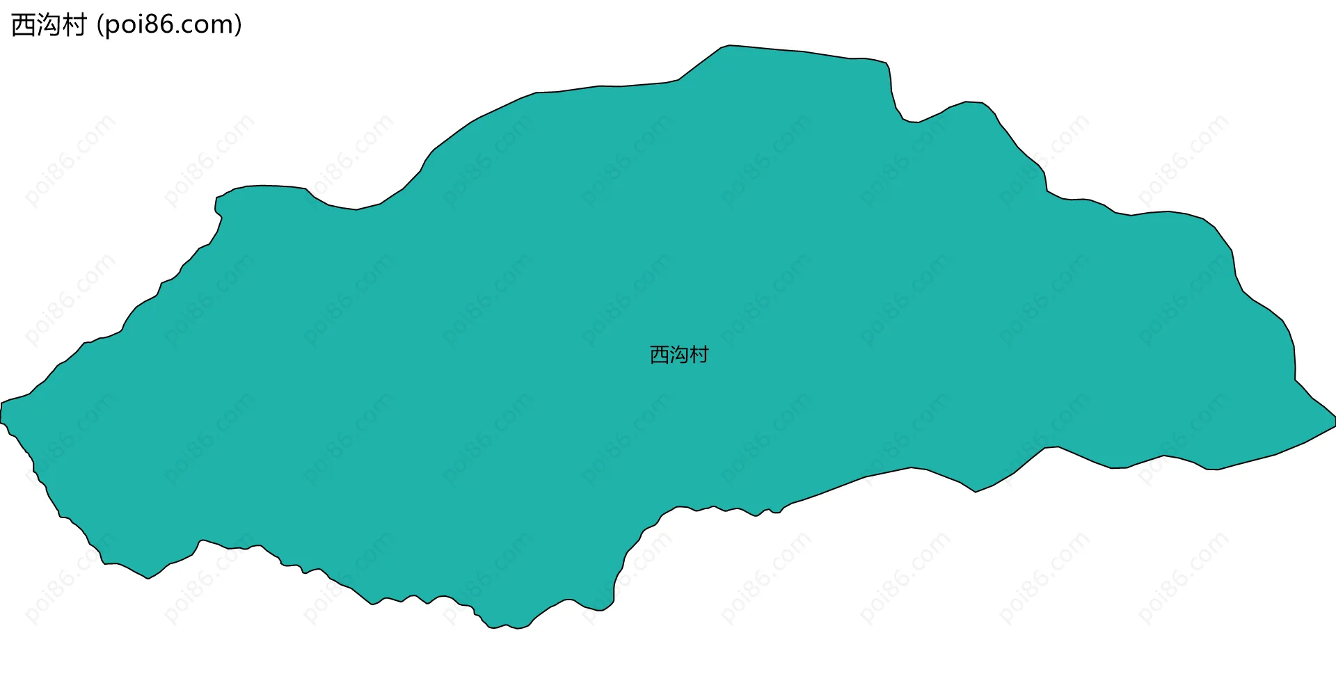 西沟村边界地图