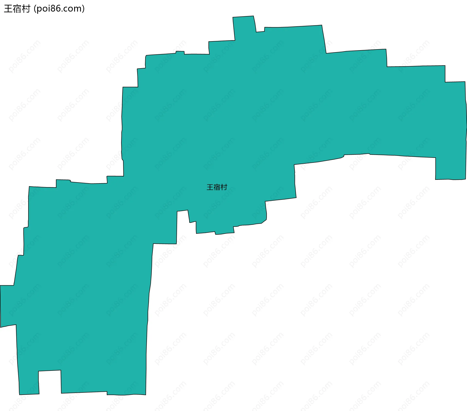 王宿村边界地图