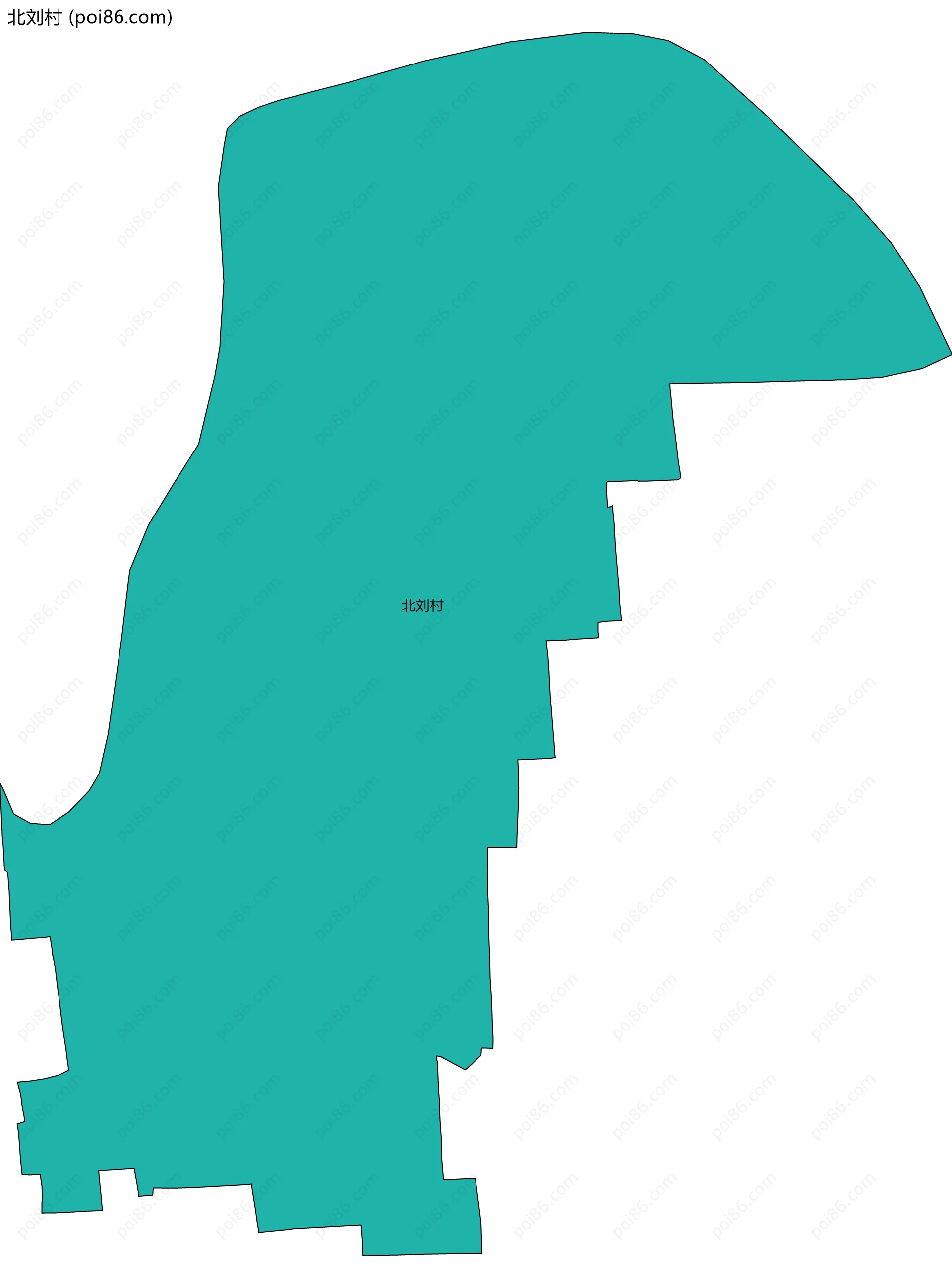 北刘村边界地图