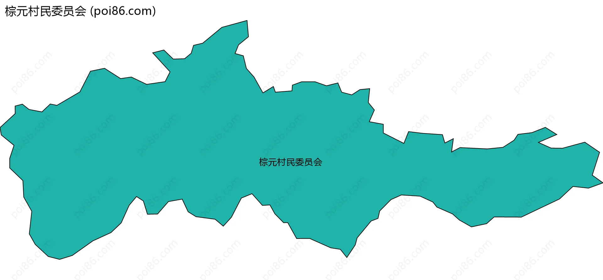 棕元村民委员会边界地图