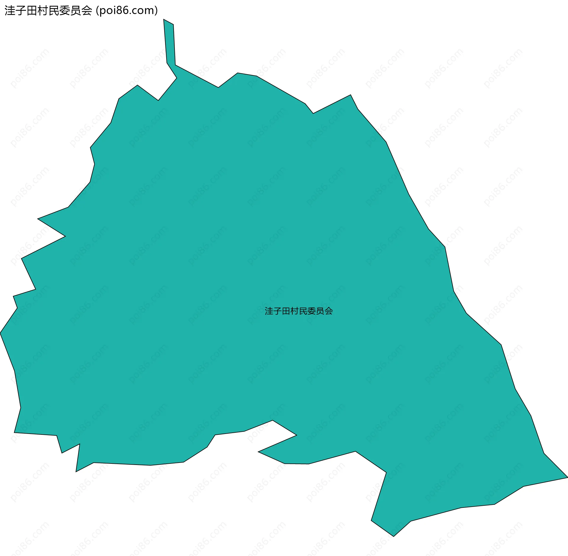洼子田村民委员会边界地图