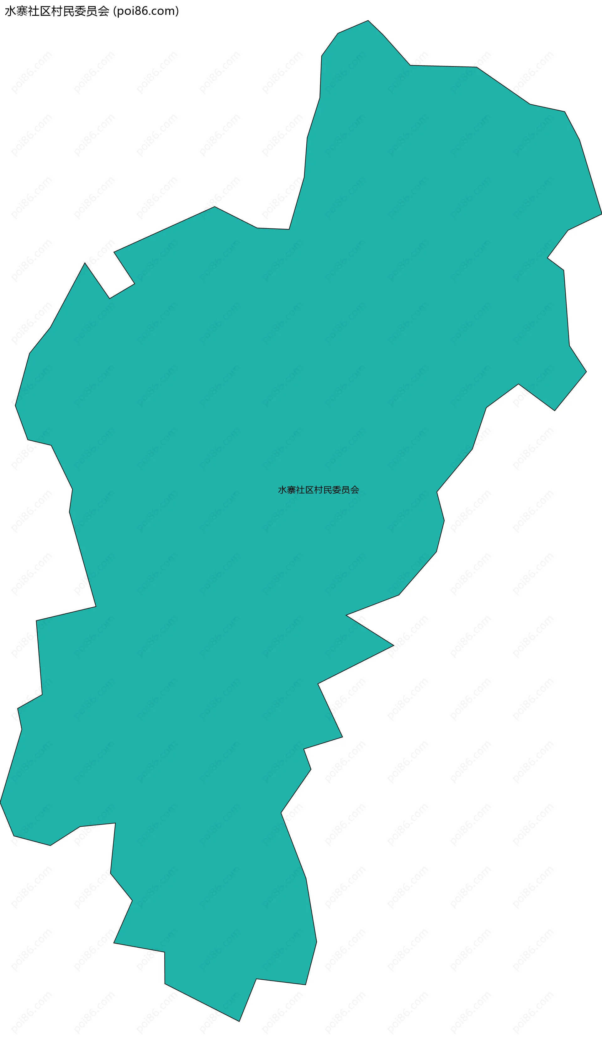 水寨社区村民委员会边界地图